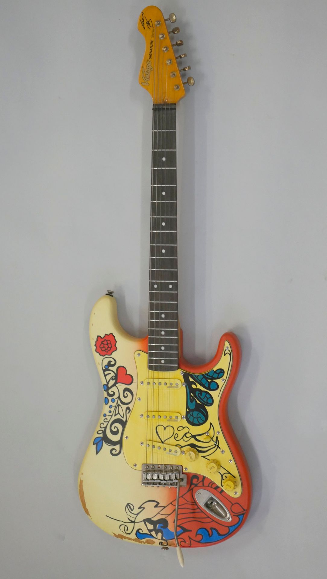 Null Solidbody electric guitar from Vintage, Summer Of Love model, Thomas Blug s&hellip;