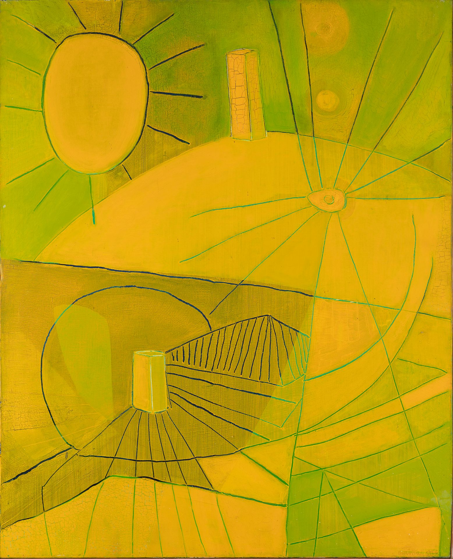 Null BETTINA (1937-2020)

Soleil vert, 1966

Huile sur toile signée, datée en ba&hellip;