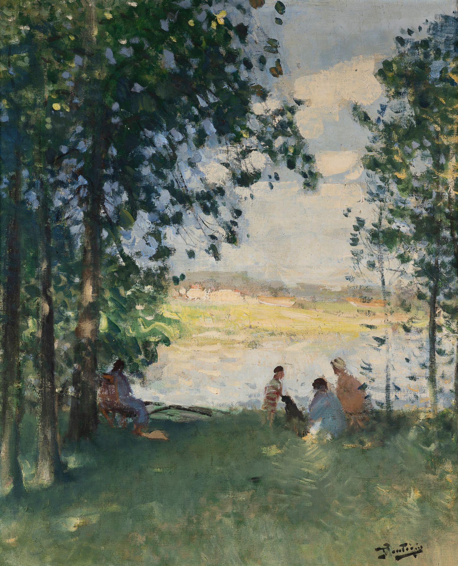 Null 
Pierre Eugène MONTEZIN (1874-1946)

Pique-nique en bord de rivière

Huile &hellip;
