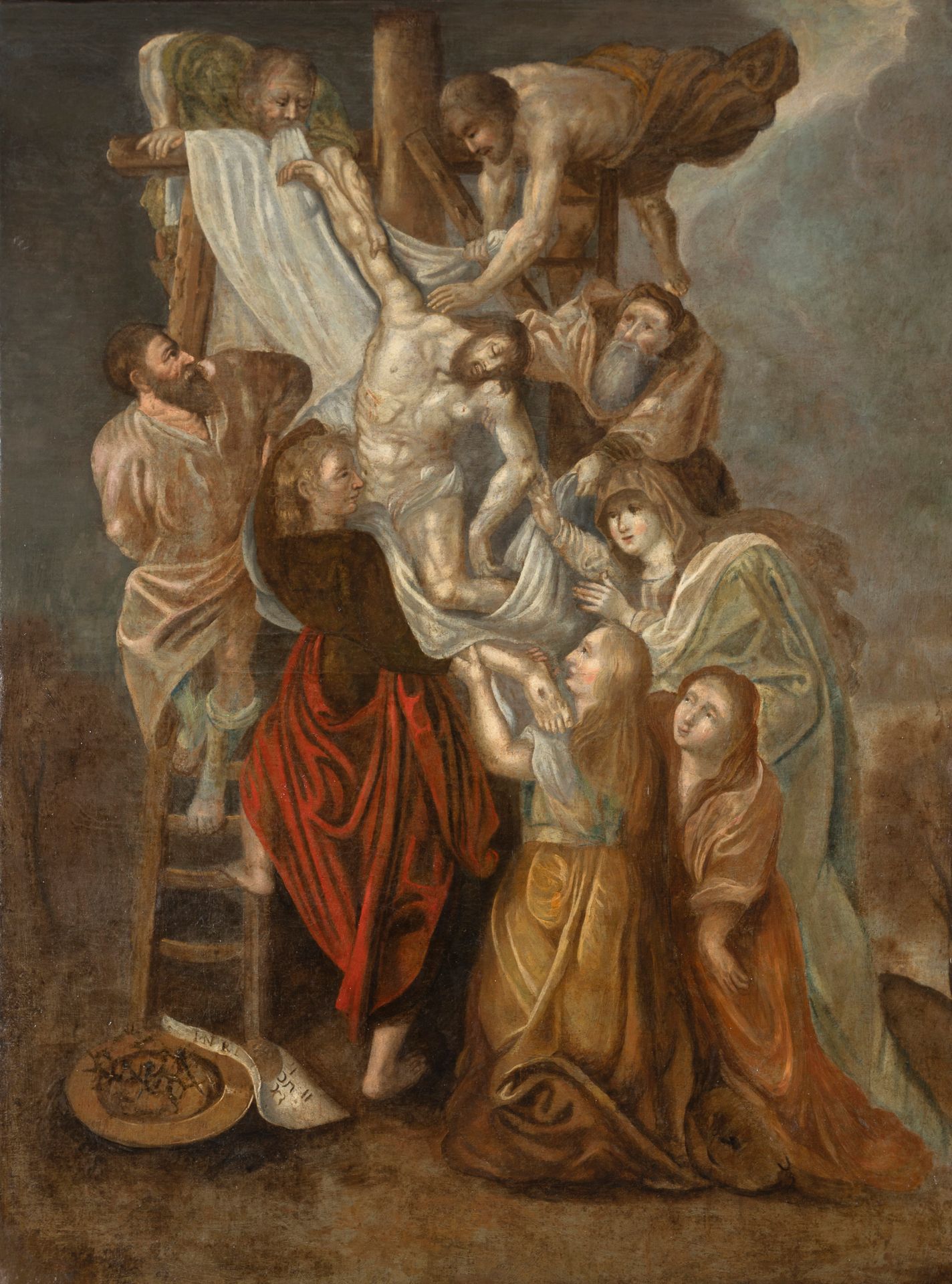 Null École FLAMANDE du XVIIè siècle

La Descente de Croix

Huile sur toile.

131&hellip;