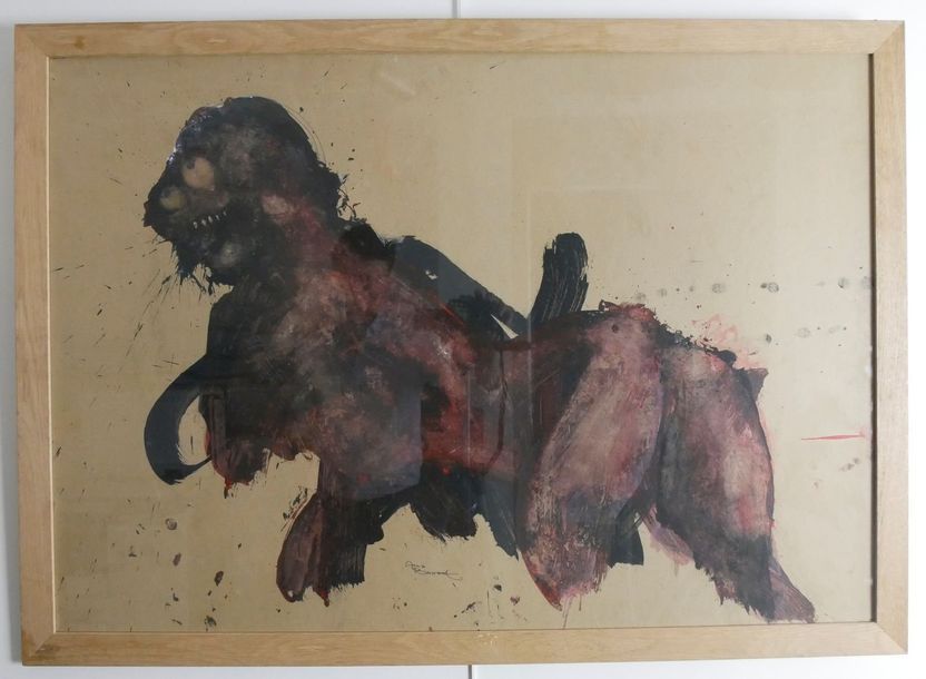 Null Alexandre BRAGAT (1983-), Animal fantastique, acrylique sur papier, signée &hellip;