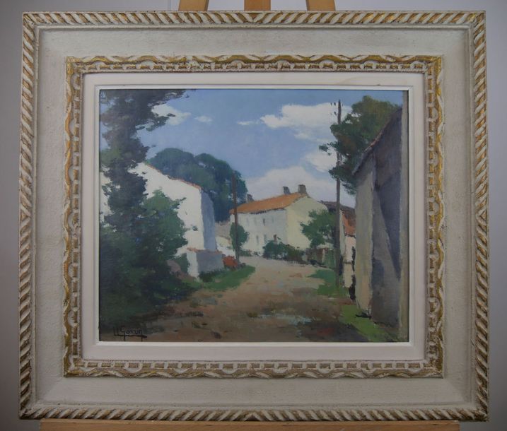 Null Ulysse GORRIN (1884-1965) - Village de Saintonge - Huile sur toile signée e&hellip;