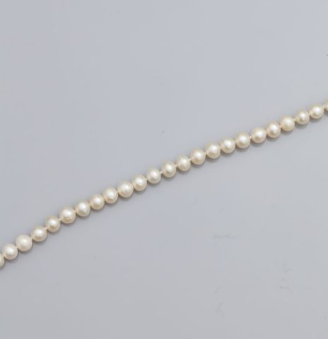 Null Bracelet de perles de culture, charme et fermoir en or jaune 750MM, longueu&hellip;