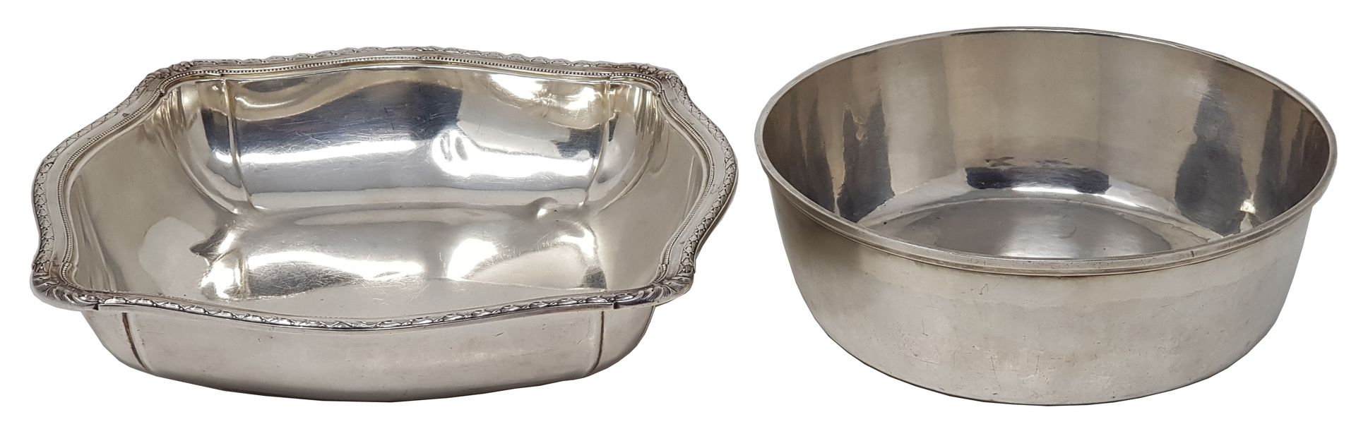 PUIFORCAT 
Silberschüssel mit Lorbeerblattprofilen, Minerva- und Goldschmiedemei&hellip;