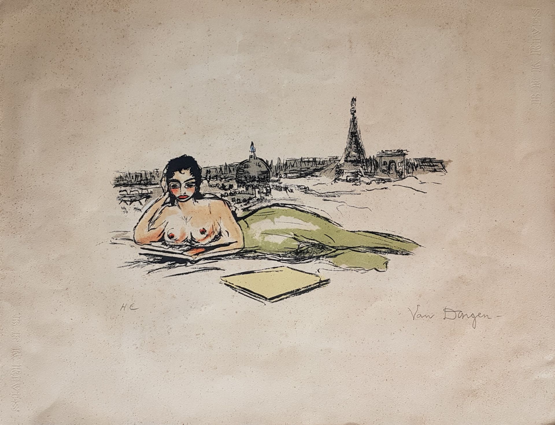 VAN DONGEN Kess "La Seine ou la Sirène" Litografia a colori del 1962 "H.C" (Hors&hellip;