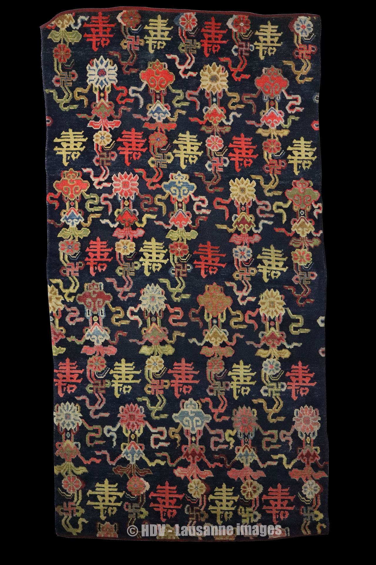 Tapis - Tibet (1910-1930) Thick wool rug hand-woven and knotted in Tibet with a &hellip;