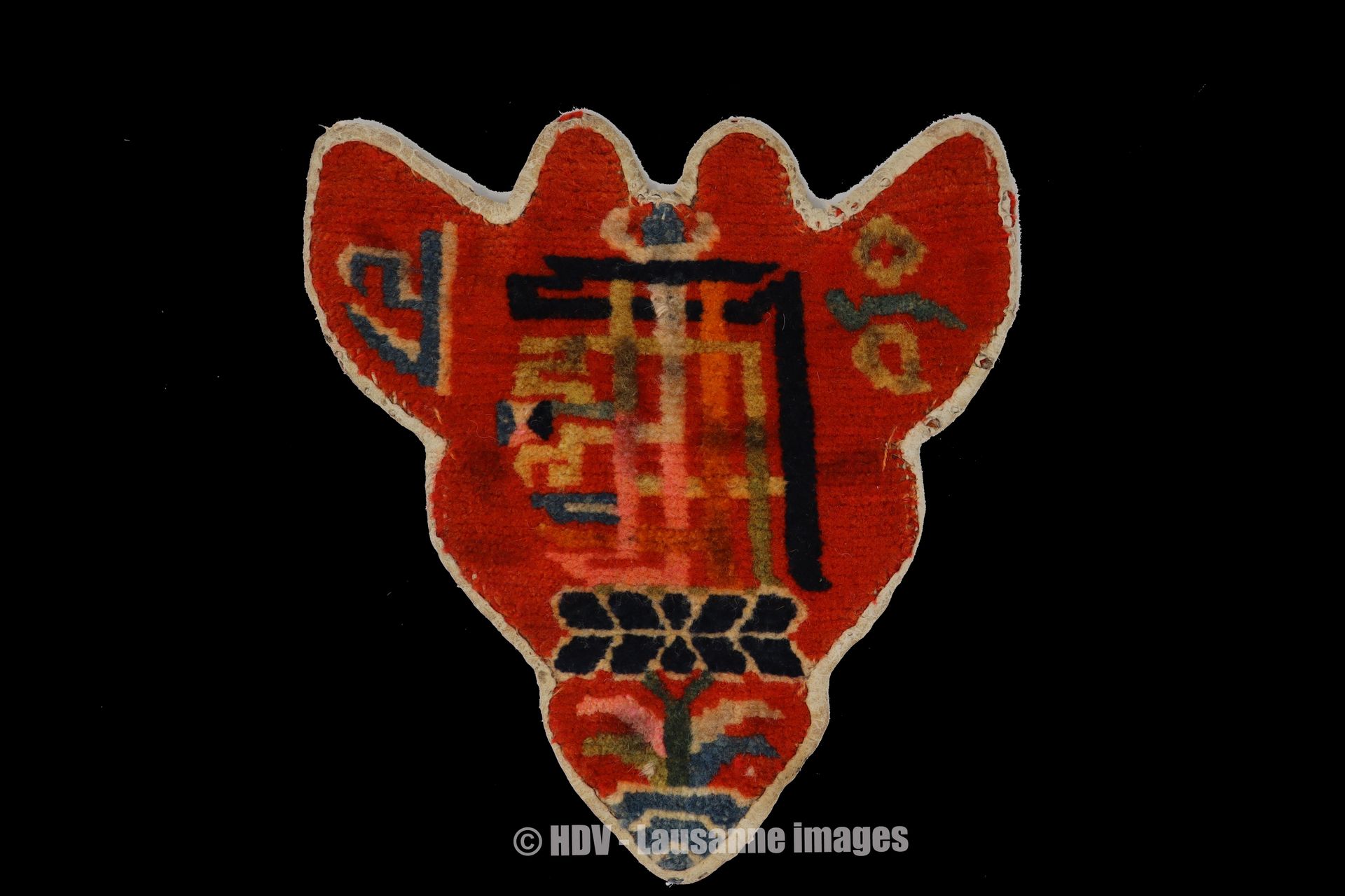 Bijoux du cheval - Tibet (1900-1920) Couvre front dit bijou du cheval en laine, &hellip;