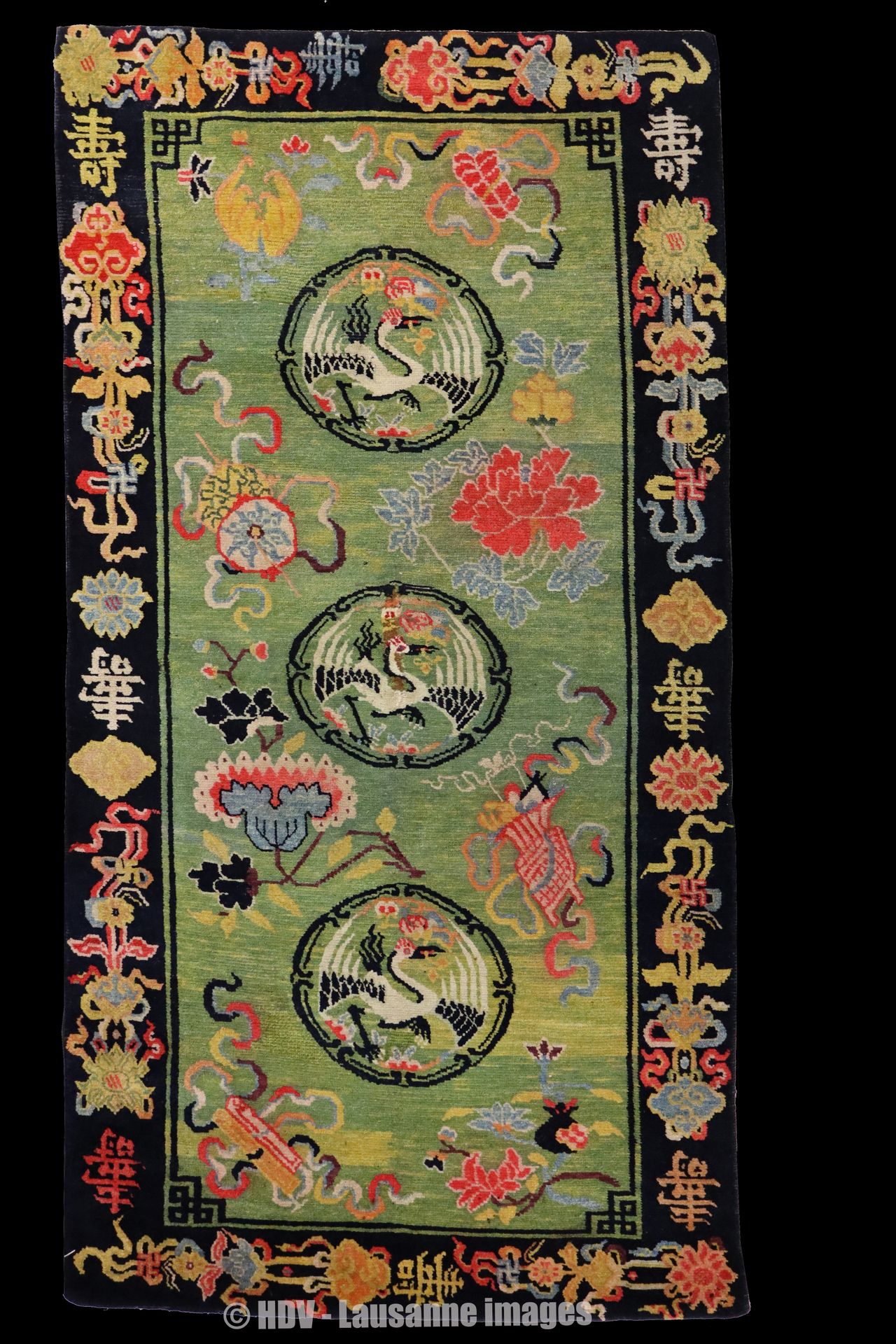 Tapis - Tibet (1900-1920) Tapis épais en laine tissé et noué main au Tibet, à dé&hellip;