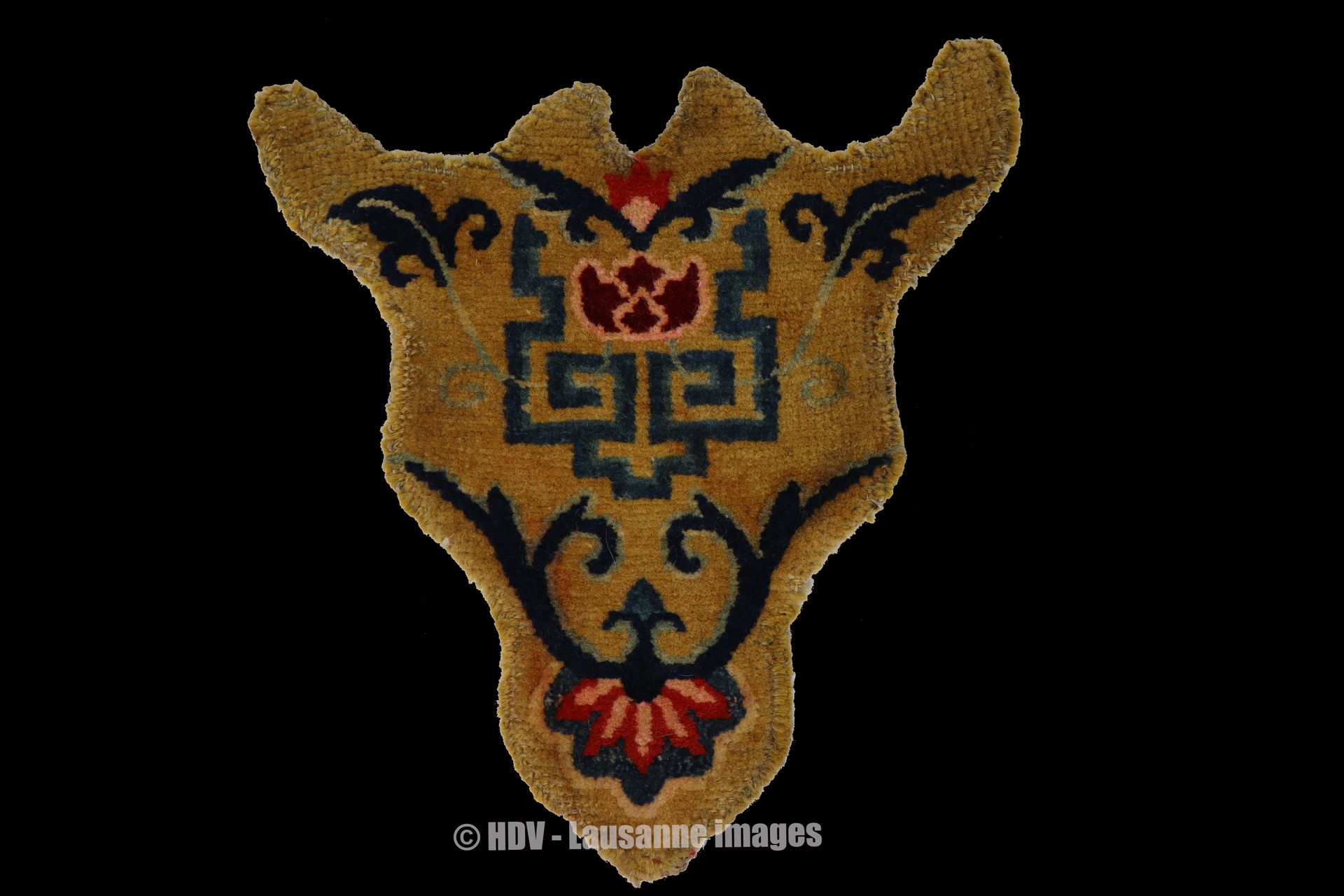 Bijoux du cheval - Tibet (1900-1920) Couvre front dit bijou du cheval en laine, &hellip;