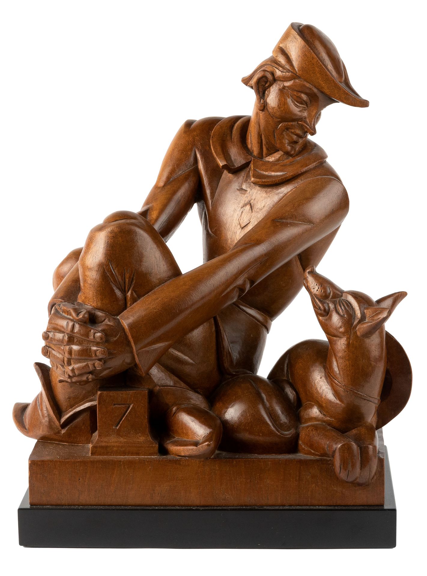 ALBERT POELS (1903-1984) Cherrywood sculpture of Tijl Uylenspiegel. 


Signed 'A&hellip;