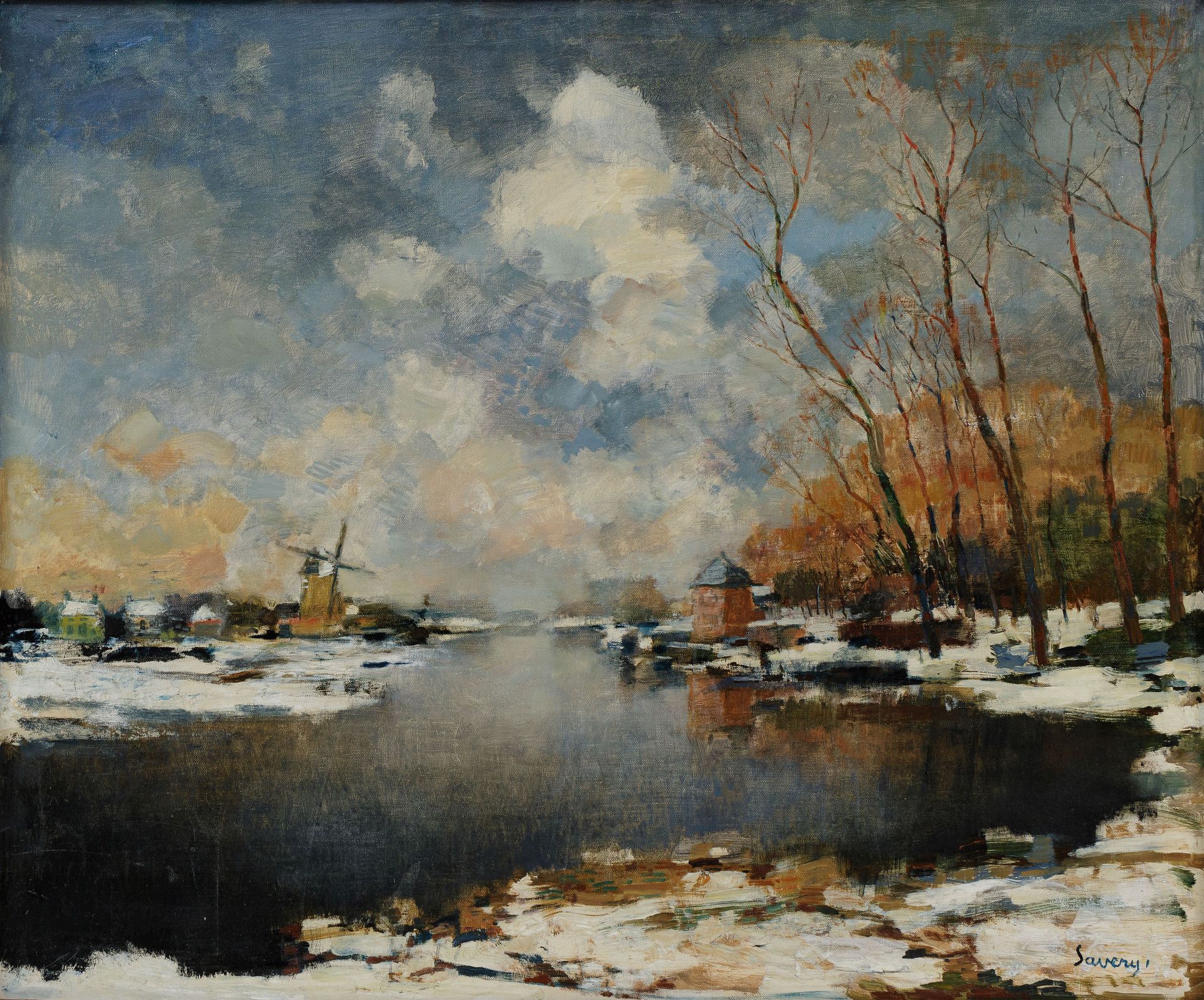 ALBERT SAVERIJS (1886-1964) La Lys en hiver. 


Toile. Signée 'Saverys'.

100 x &hellip;