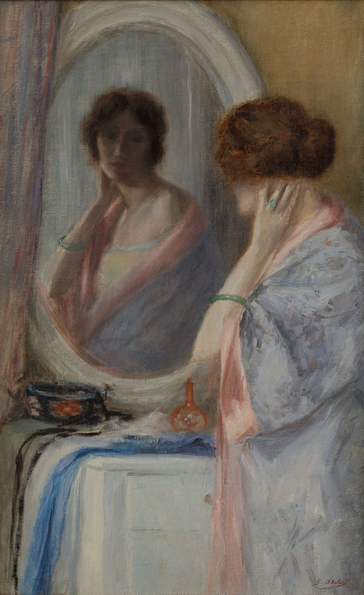 SONIA ABELOOS (1876-1969) La toilette. Toile. 


Signée 'S. Abeloos'.


Double-f&hellip;