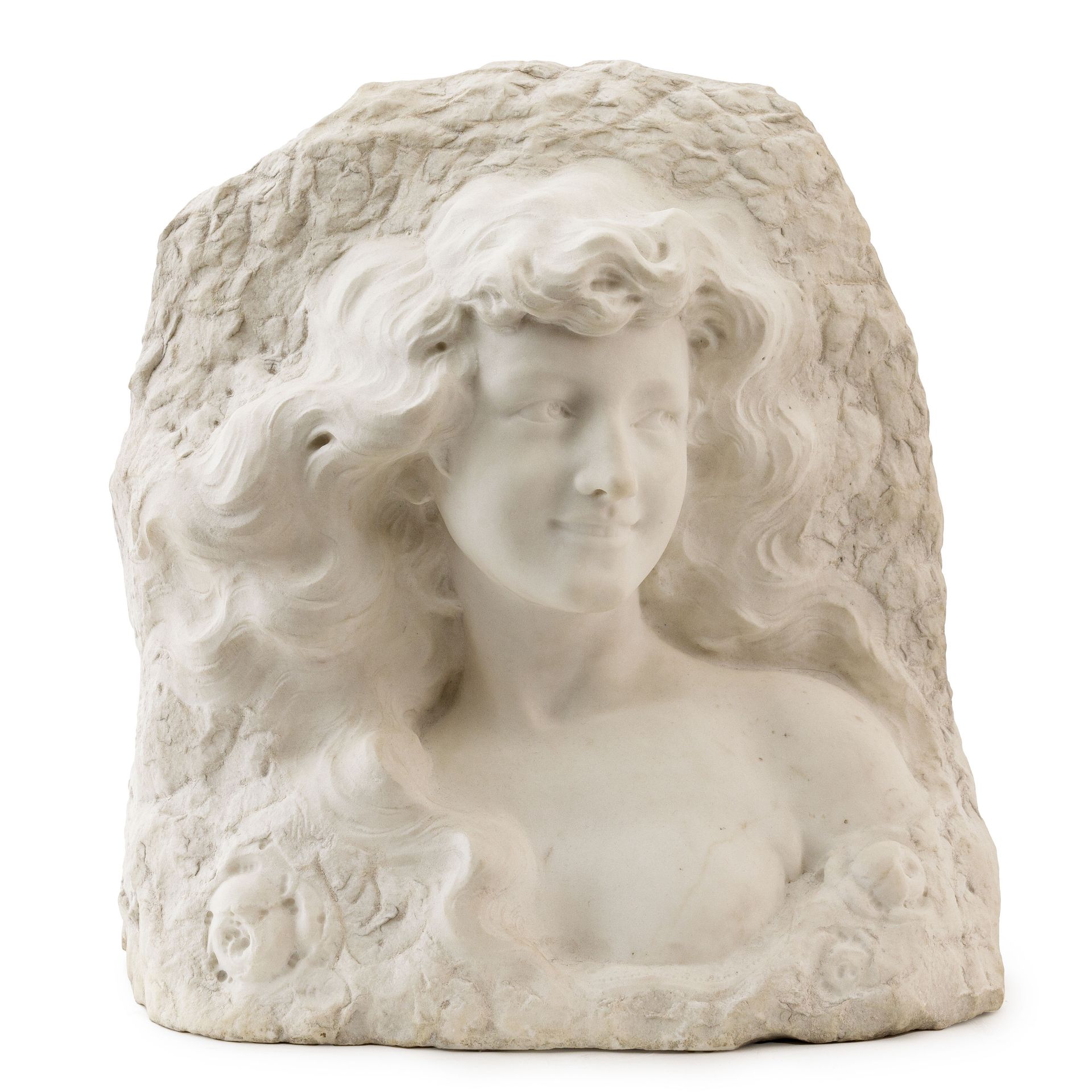 ANONIEM / ANONYME 1/2 XX 一个女孩的半身浮雕。


卡拉拉大理石。

高：46厘米