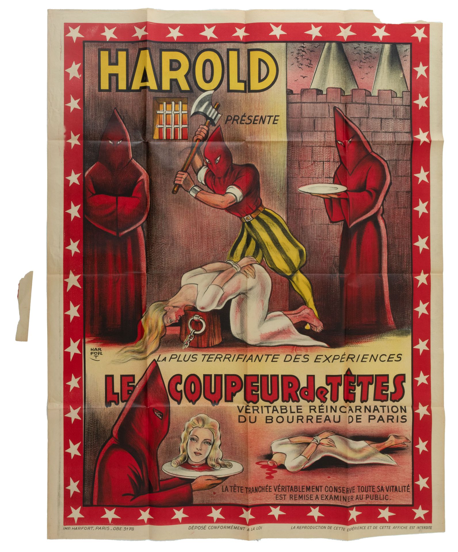 ANONIEM / ANONYME 1/2 XX 'Harold présente: Le coupeur de têtes. Véritable réinca&hellip;