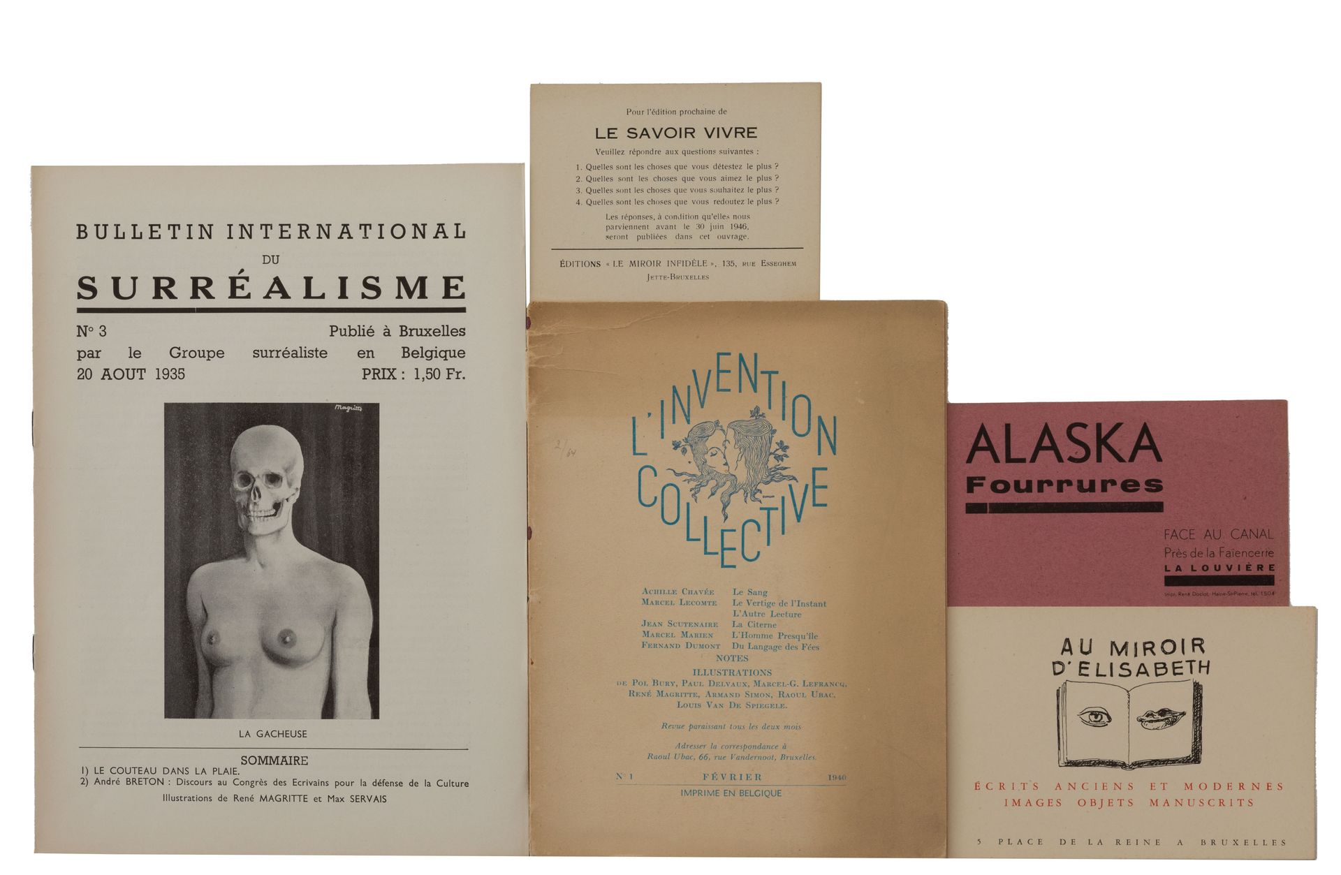 (surrealisme) Internationaal Bulletin van het Surrealisme. N° 3. Brussel, 1935. &hellip;