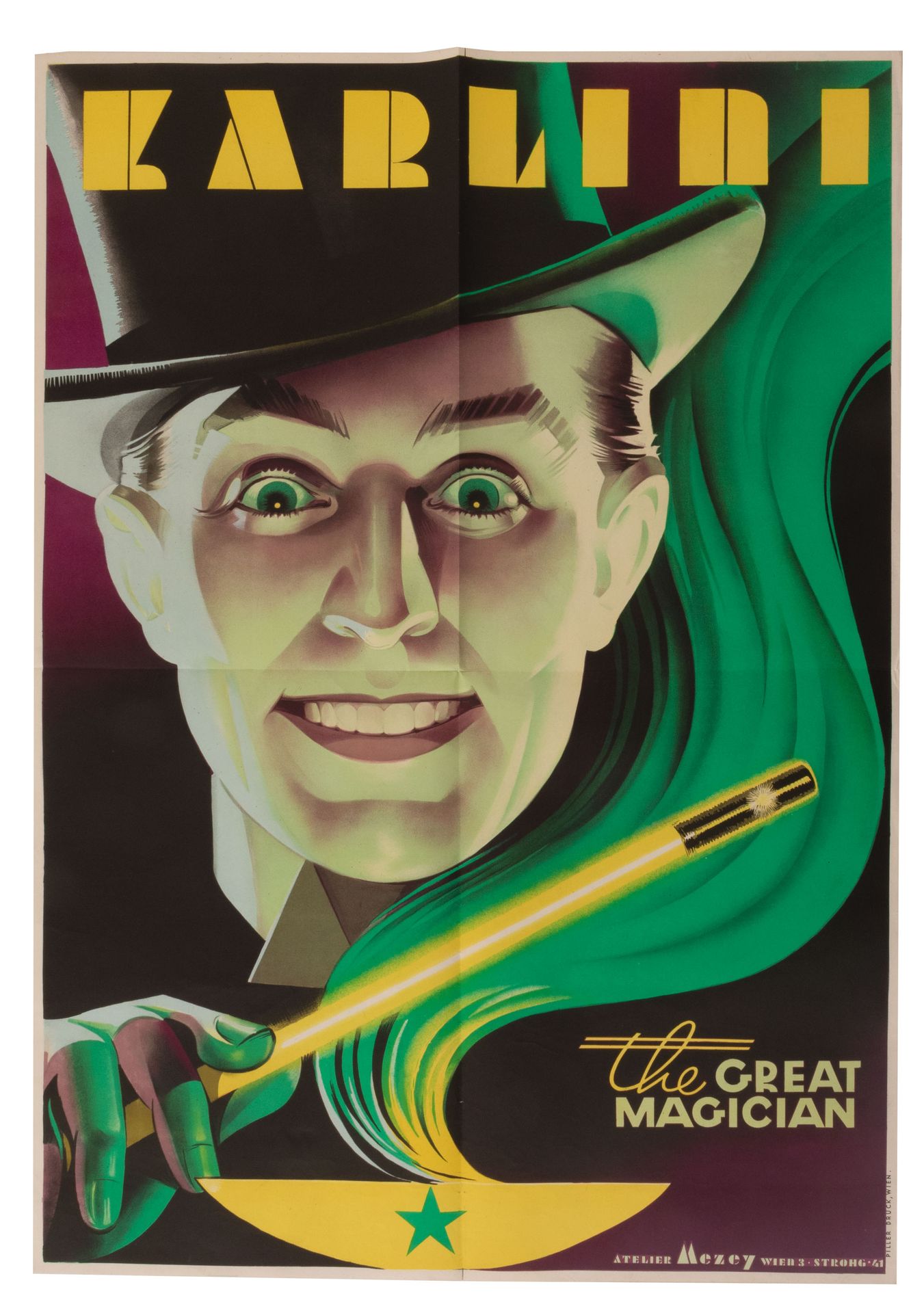 ANONIEM / ANONYME 1/2 XX 大魔术师卡里尼'。


海报。彩色石版画，约1930年。由Mezey工作室设计，维也纳Piller Druck&hellip;