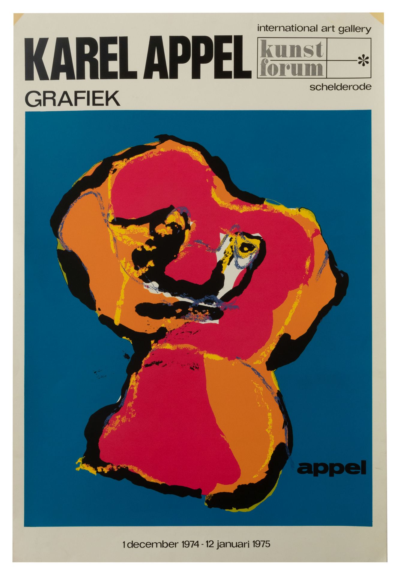 KAREL APPEL (1921-2006) Karel Appel Grafiek". Manifesto della mostra, Schelderod&hellip;