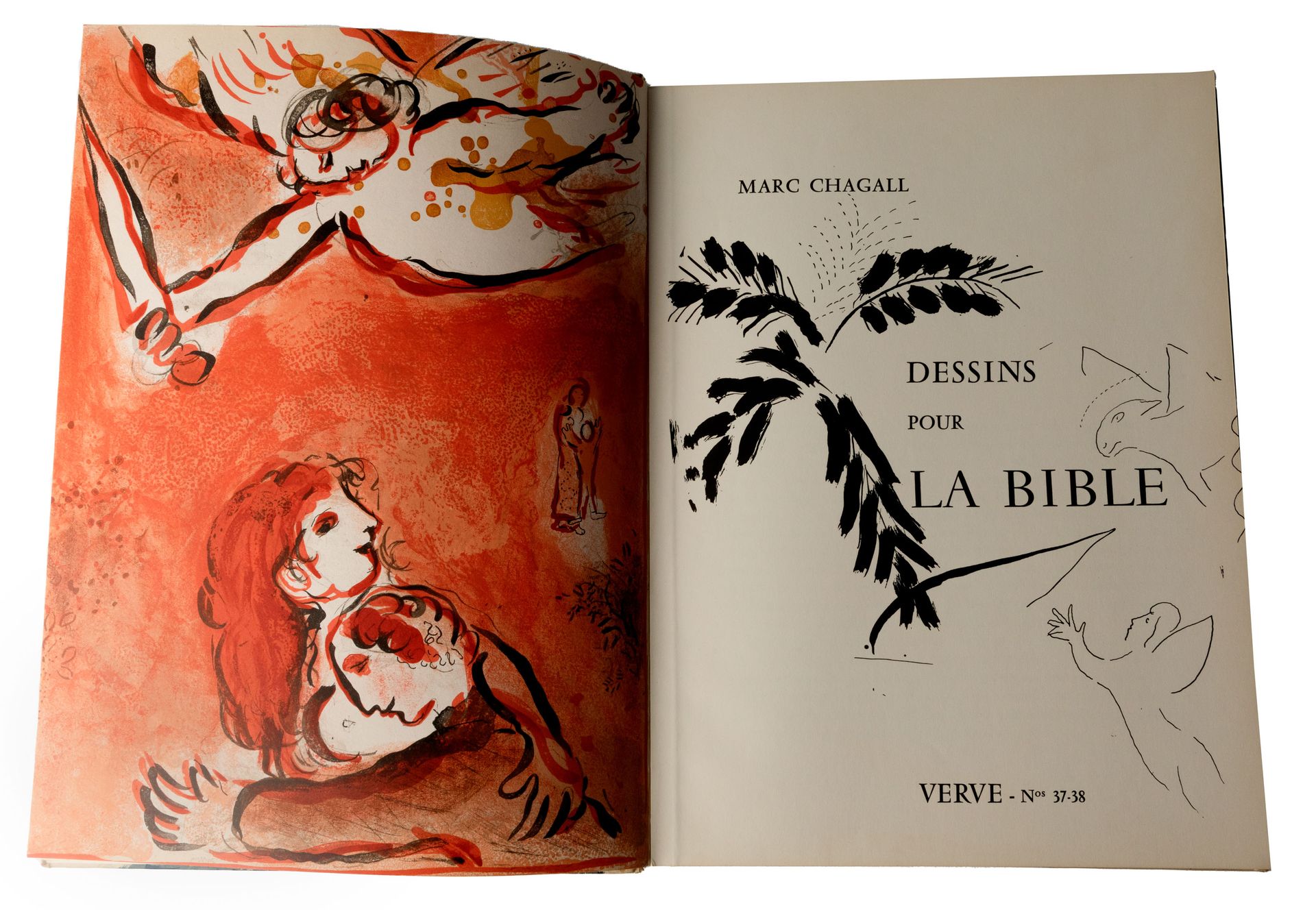 (Chagall) Dessins pour la Bible. Paris, Editions de la revue Verve, 1960. Vol. X&hellip;