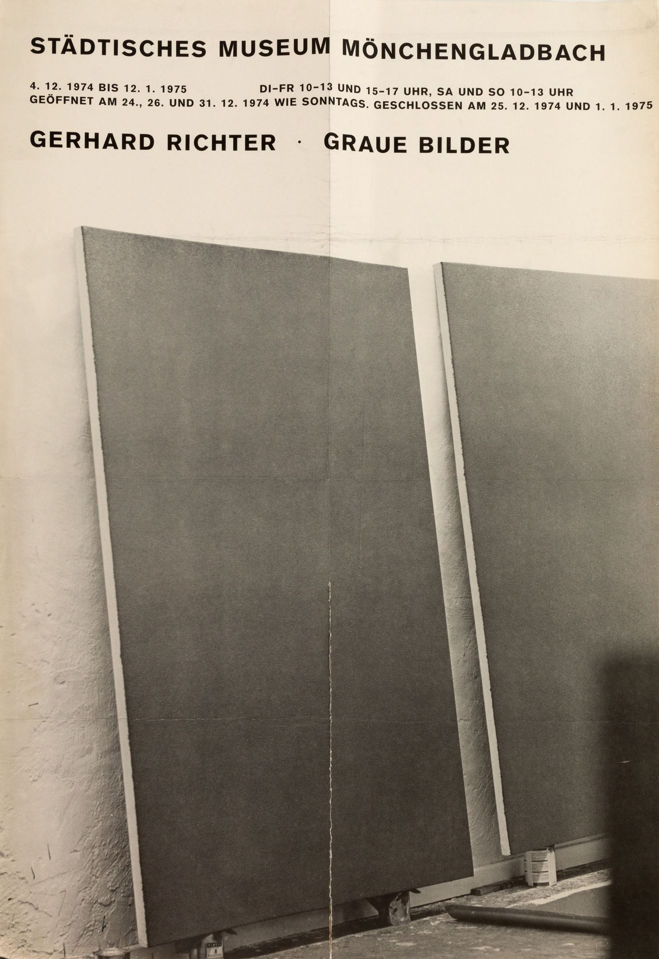 GERARD RICHTER (°1932) 'Graue Bilder', 1974-75. 


Ausstellungsplakat Mönchengla&hellip;
