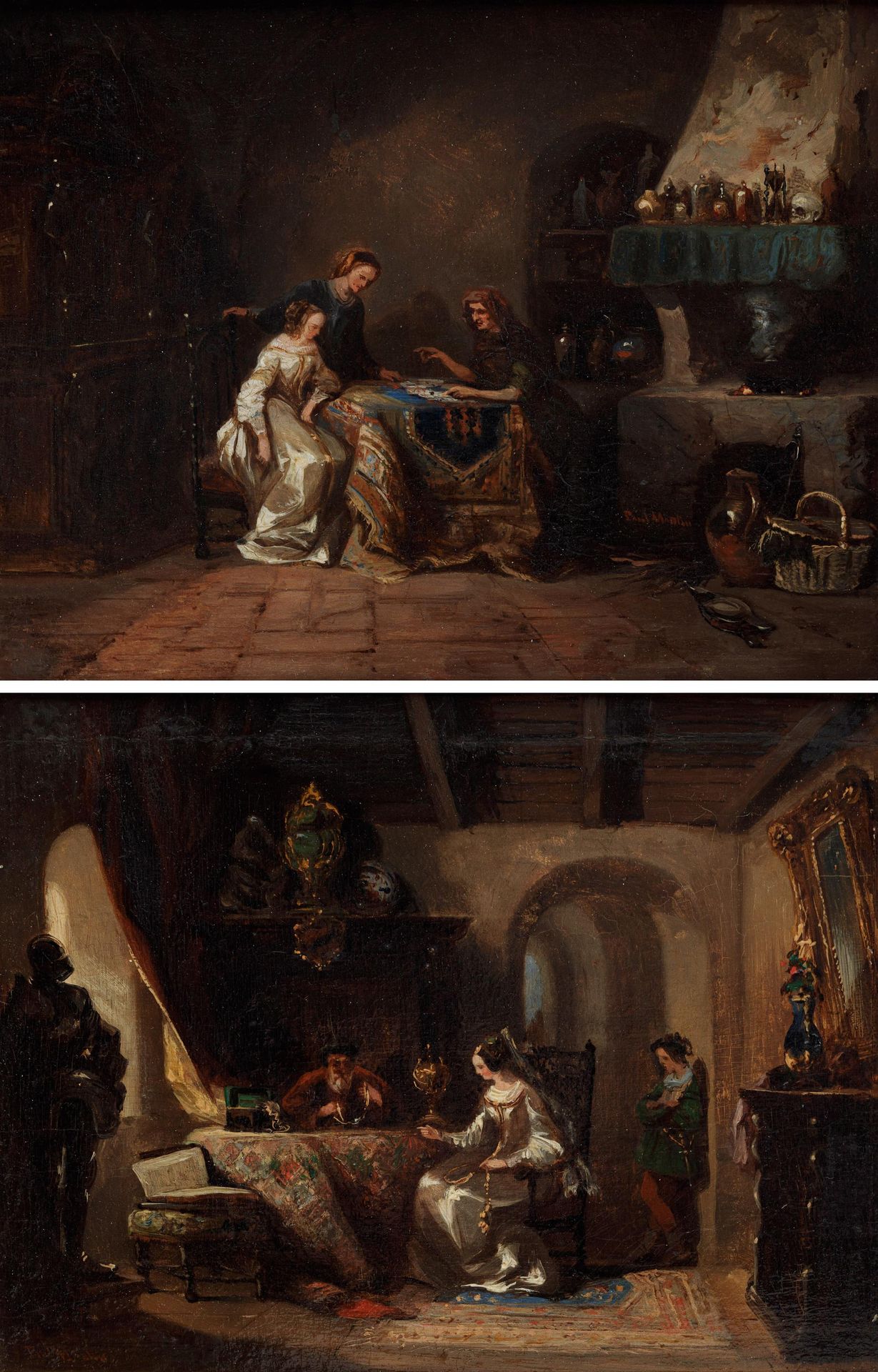 PAUL MARTIN (1821-1901) 命运违抗了。

小组。一对油画研究。

签名为 "保罗-马丁"。

当代鎏金框架。

19 x 24.5 cm &hellip;