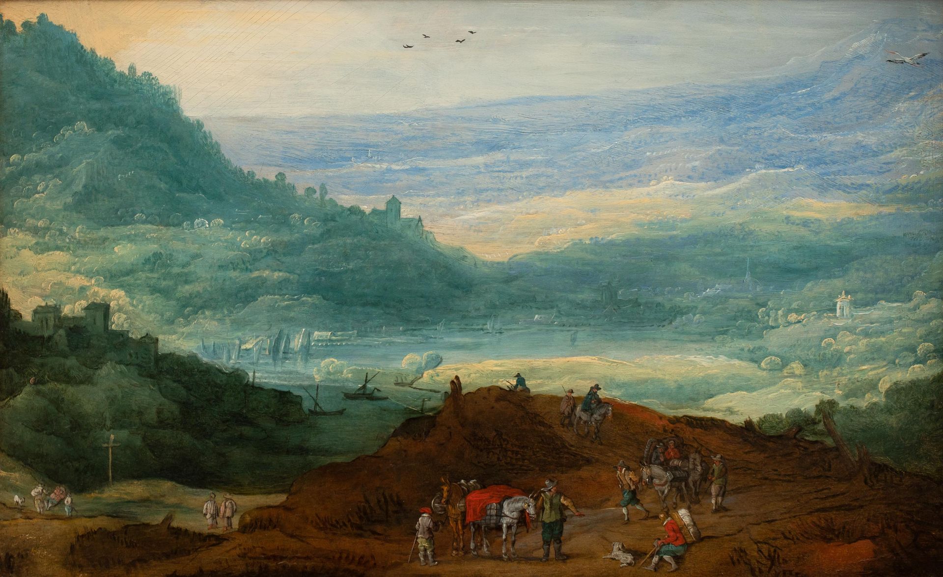 Joos II de Momper (1564-1635) (studio)

Paesaggio fluviale collinare con viaggia&hellip;