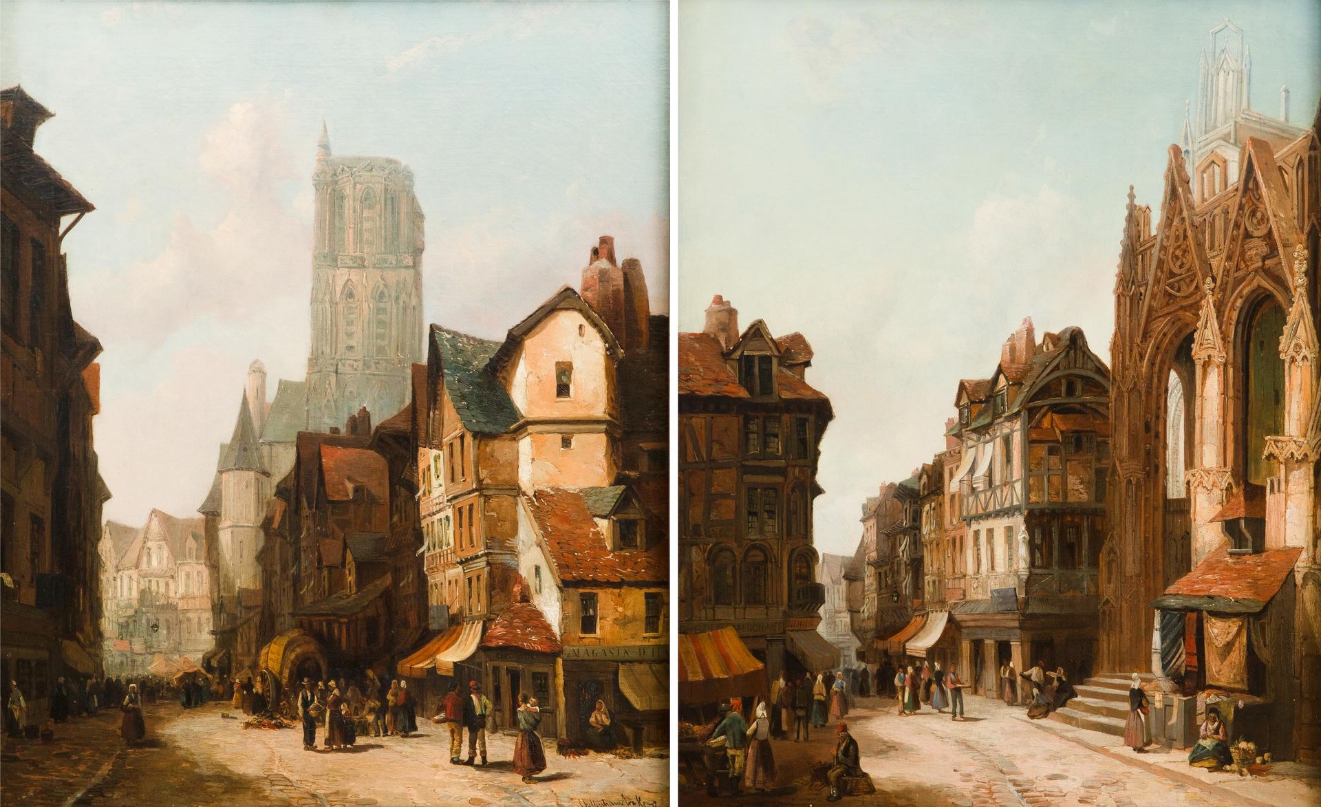 WAKE CHELTENHAM (1837-1882) Vue d'Anvers et de Cologne, 1872.


Toile. Une paire&hellip;