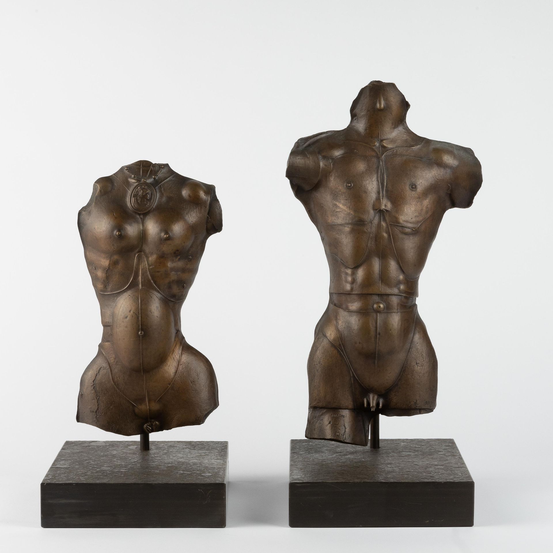 Paul WUNDERLICH (1927-2010) Weiblicher & männlicher Torso, 1983.

Bronze, braun &hellip;