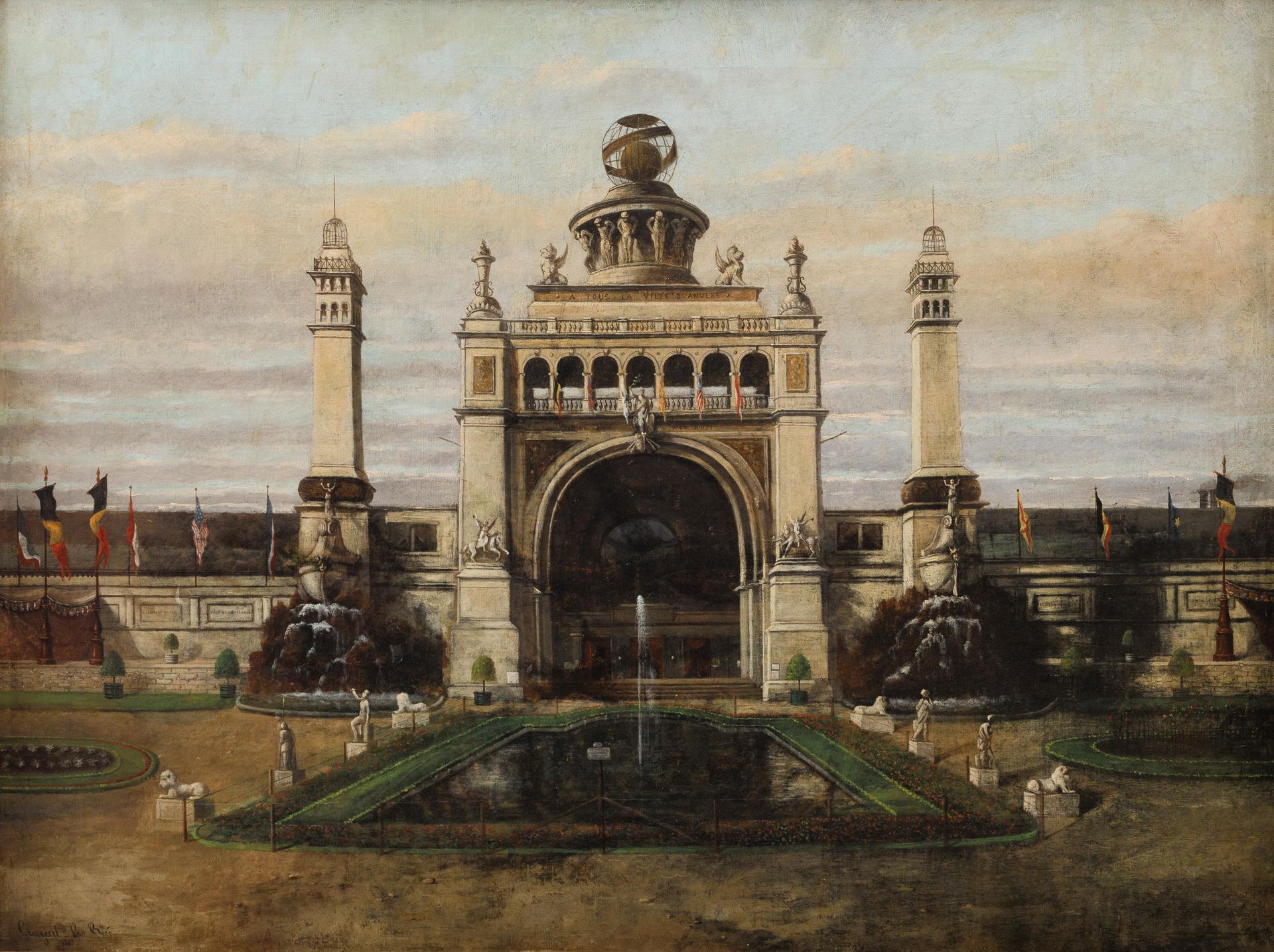 JAN JACOB CROEGAERT-VAN BREE (1818-1897) Esposizione universale di Anversa, 1885&hellip;