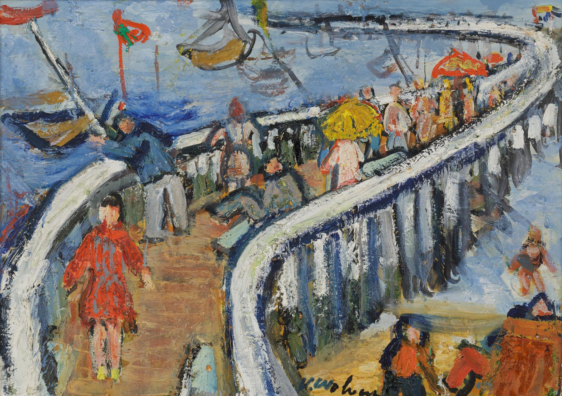 HENRI VICTOR WOLVENS (1896-1977) The pier. 


Canvas. Signed 'v.Wolvens'. 


Res&hellip;