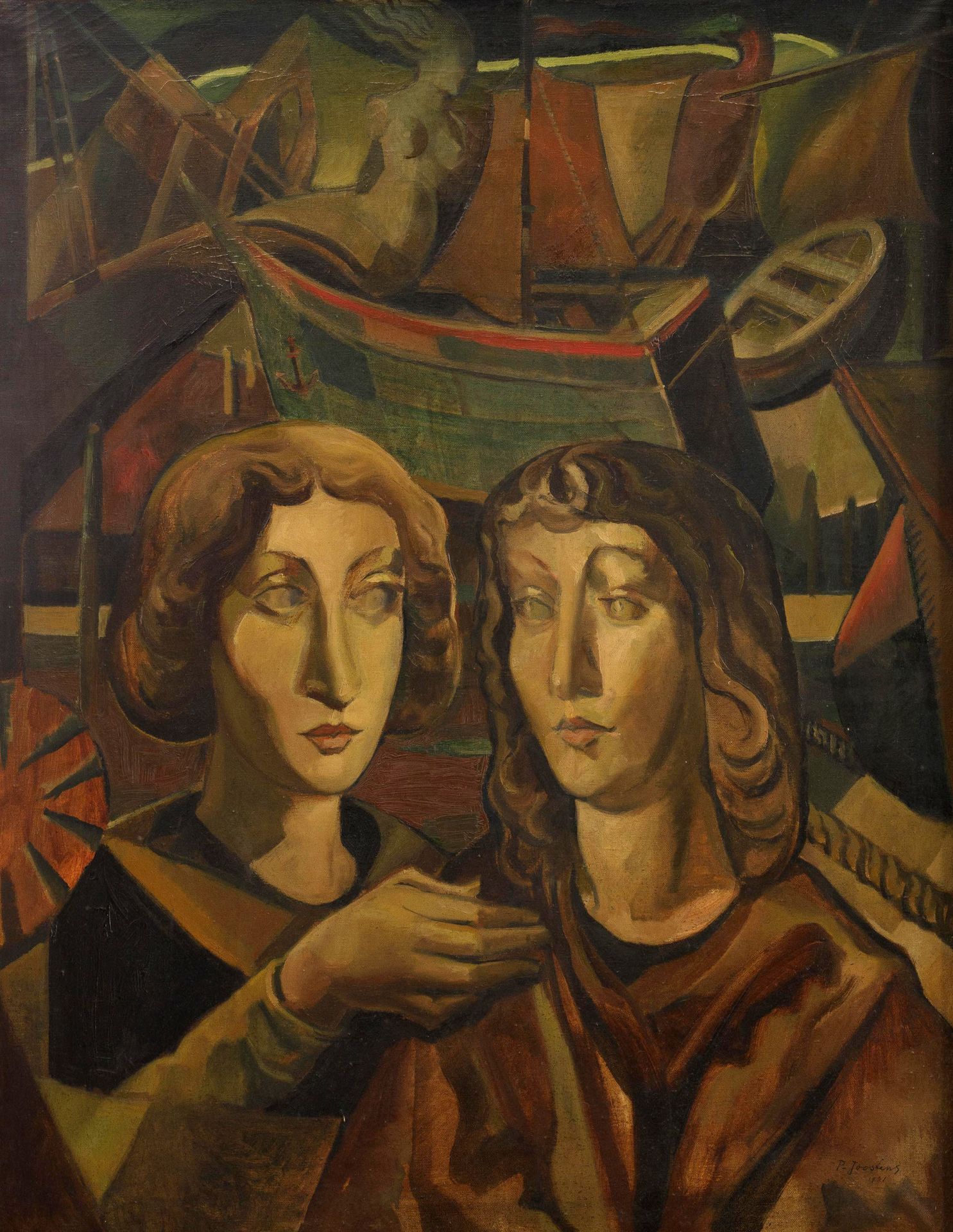 PAUL JOOSTENS (1889-1960) 'Aan wal', 1931.


Harbour scene with two figures. 


&hellip;