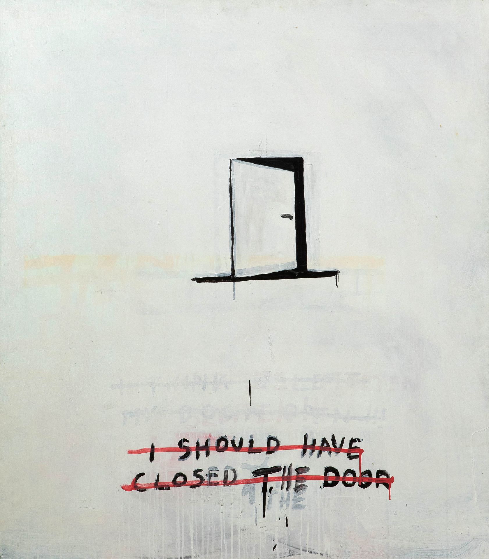 BRUNEAU (BRUNO) SCHNIEDERS (°1957) '我应该把门关上'。

布面油画。无符号。

140 x 120厘米