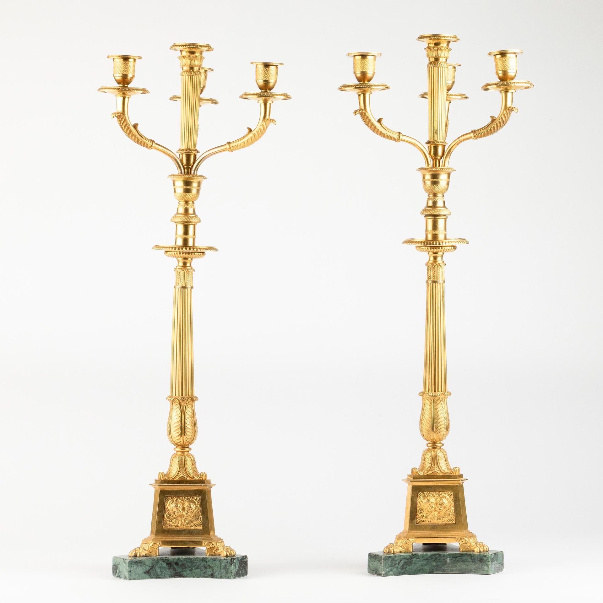 PIERRE PHILIPPE THOMIRE (1751-1843) (genre)
A pair of Empire-period four-branche&hellip;