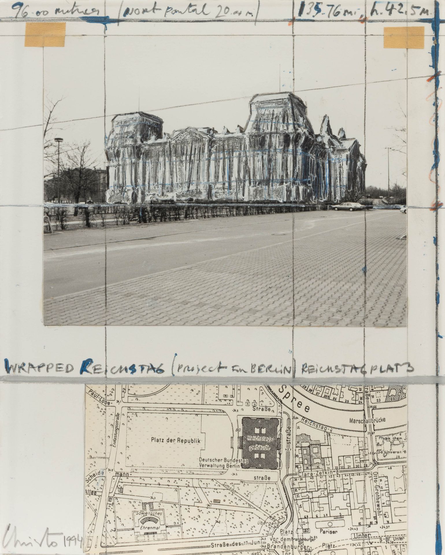 CHRISTO (1932-2020) 'Wrapped Reichstag', 1994.
Technique mixte (photographie, co&hellip;