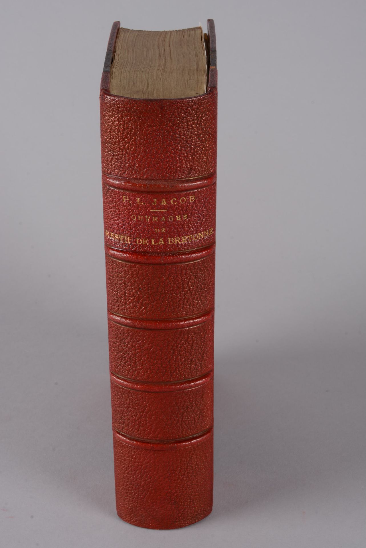JACOBS P. L. JACOBS P. L.



雷斯特夫-德-拉布雷顿所有作品的书目和图示



巴黎，方丹，1875年



大8开本。半红摩洛哥，&hellip;