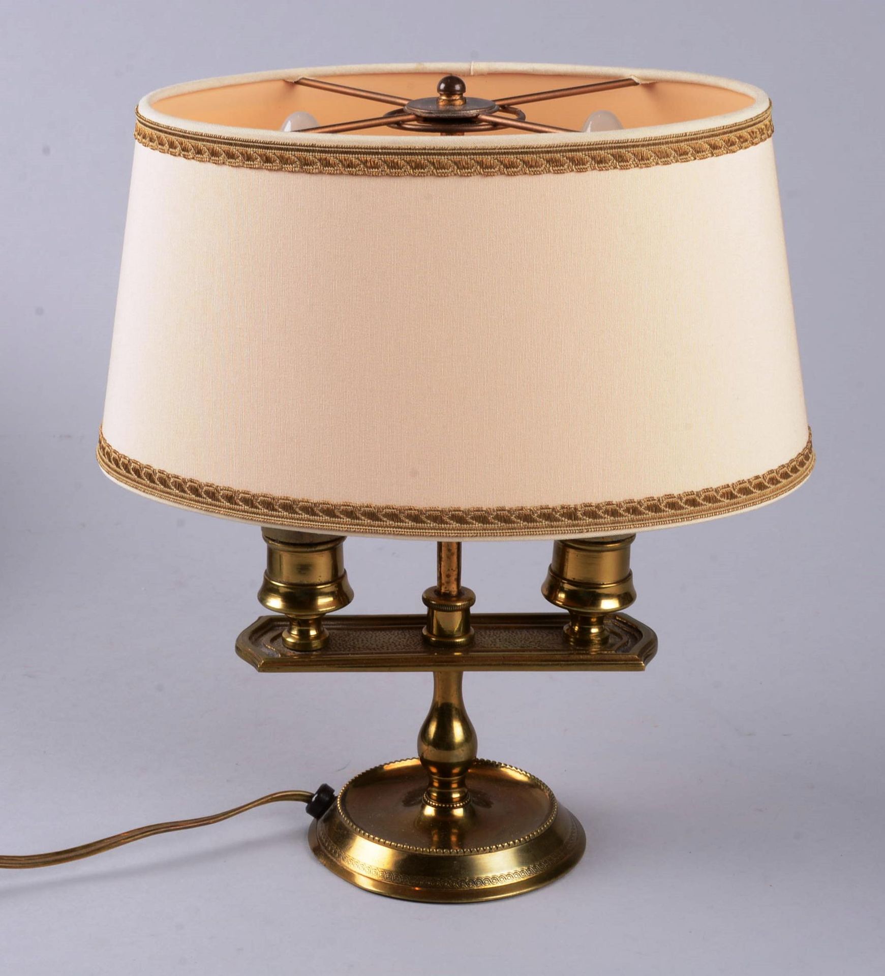 LAMPE BOUILLOTTE Lampe bouillotte, début XXème siècle, en cuivre et bronze doré &hellip;