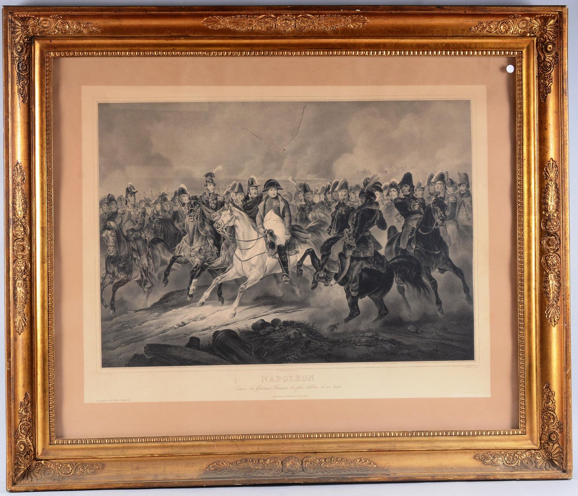 Napoléon entouré de ses généraux. Napoleon surrounded by his generals.

Lithogra&hellip;