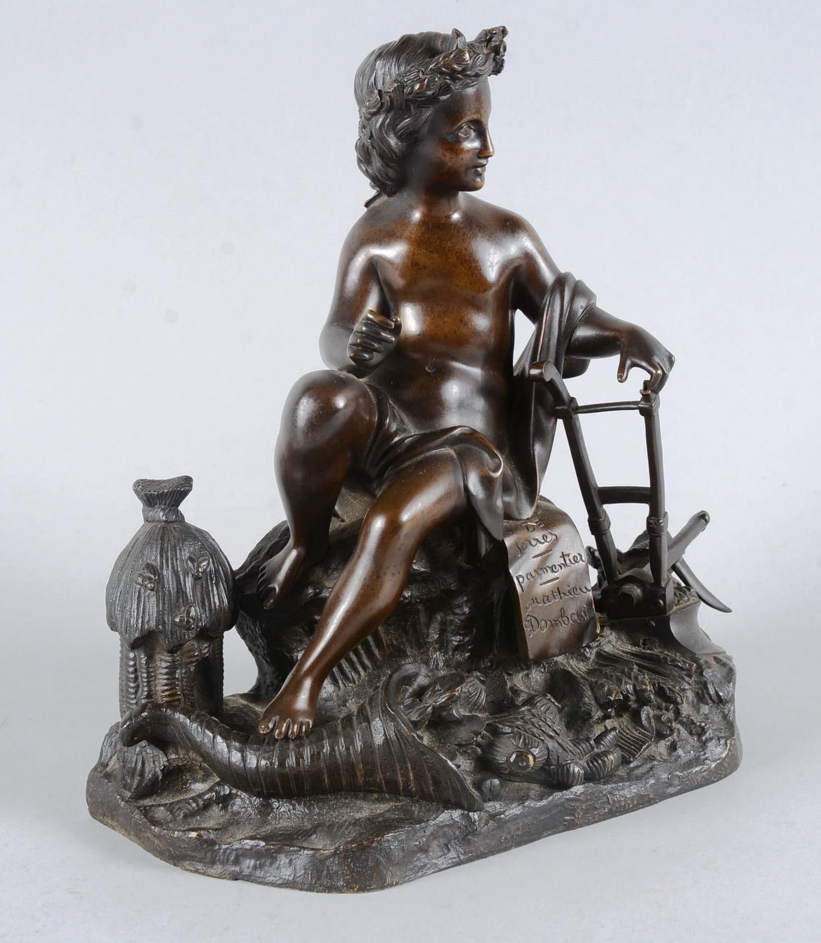 Bronze patiné " allégorie de l'agriculture Ecole française du XIXème siècle.

Br&hellip;