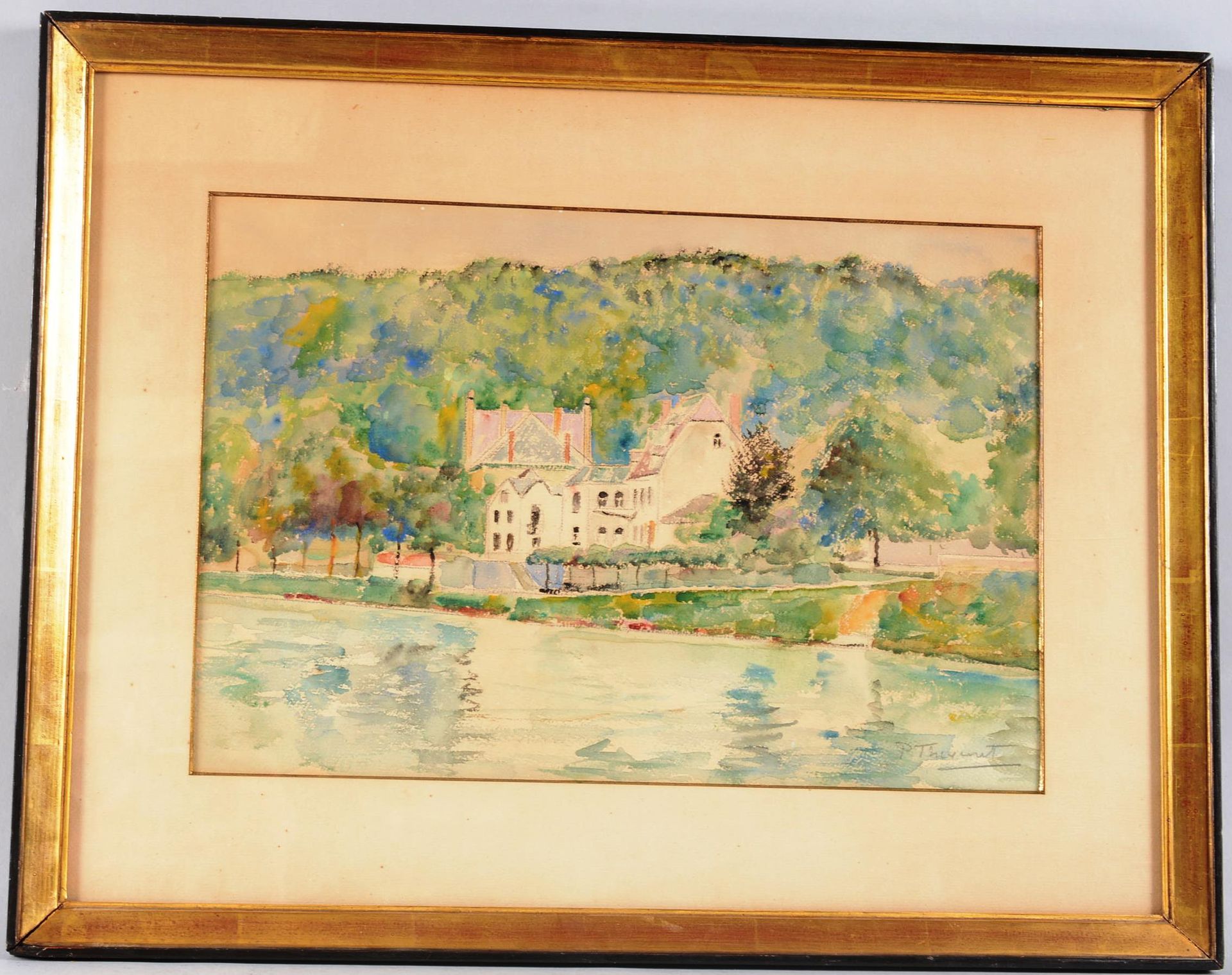 Pierre THEVENET (1870-1937) 皮埃尔-特维内（Pierre THEVENET） (1870-1937)

"美丽的别墅"。

水彩画，&hellip;