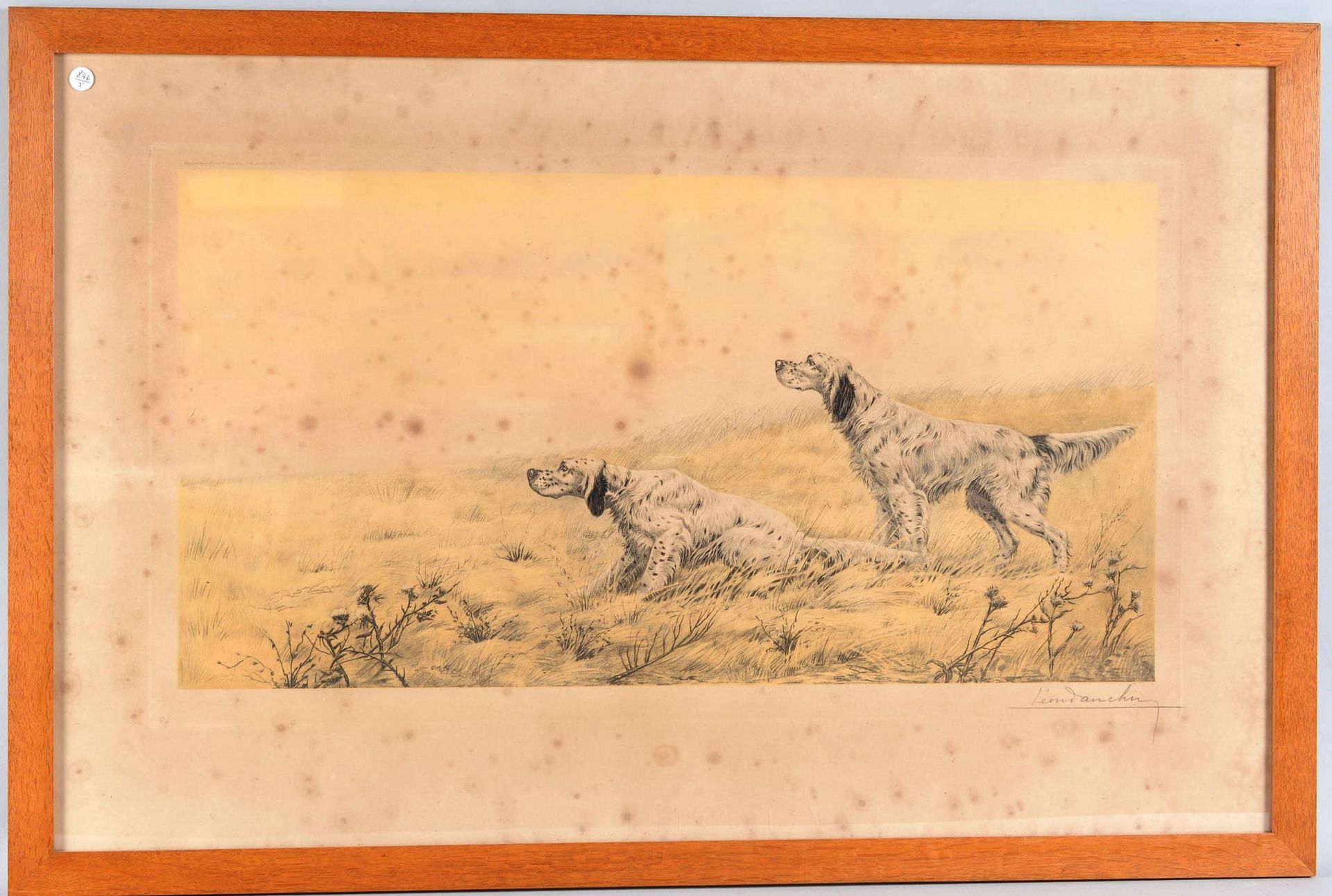Léon DANCHIN (1887-1938) 莱昂-丹辛 (1887-1938)

"设置者"

在空白处签名的蚀刻版画。

众多的雀斑。

尺寸：33厘米&hellip;