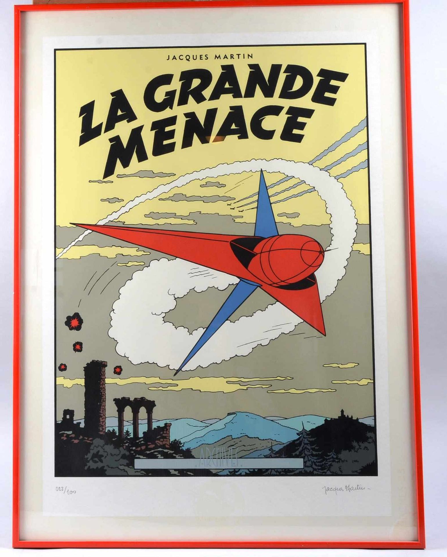 Jacques MARTIN Jacques MARTIN (1921-2010)

 Lefranc，绢本书法 "La Grande menace"，编号22&hellip;