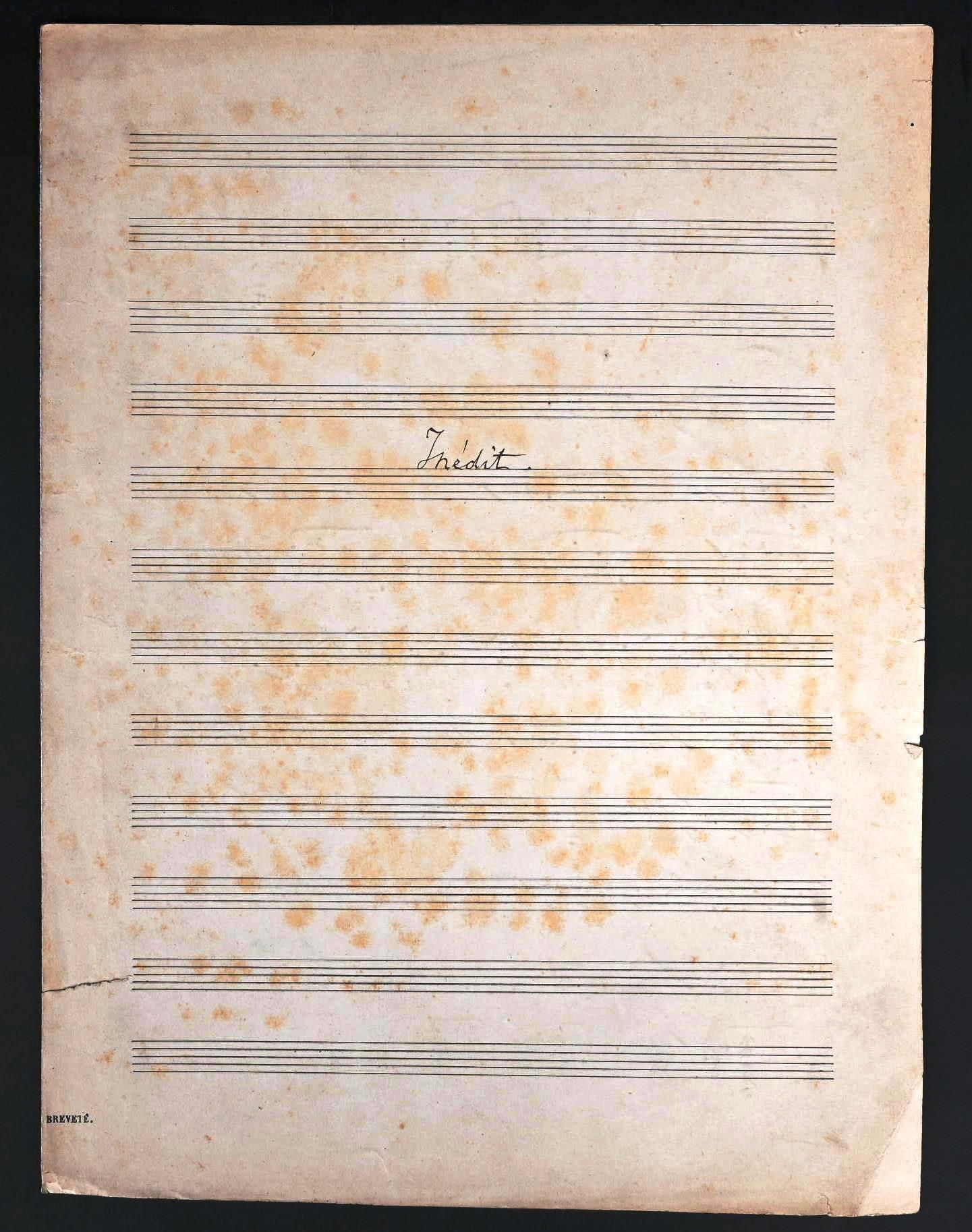 Null 古诺德-查尔斯 - 原创手稿



原始手稿（约1880年）。



Bifeuillet in-4° with 12 staves.有狐臭。在不影响&hellip;