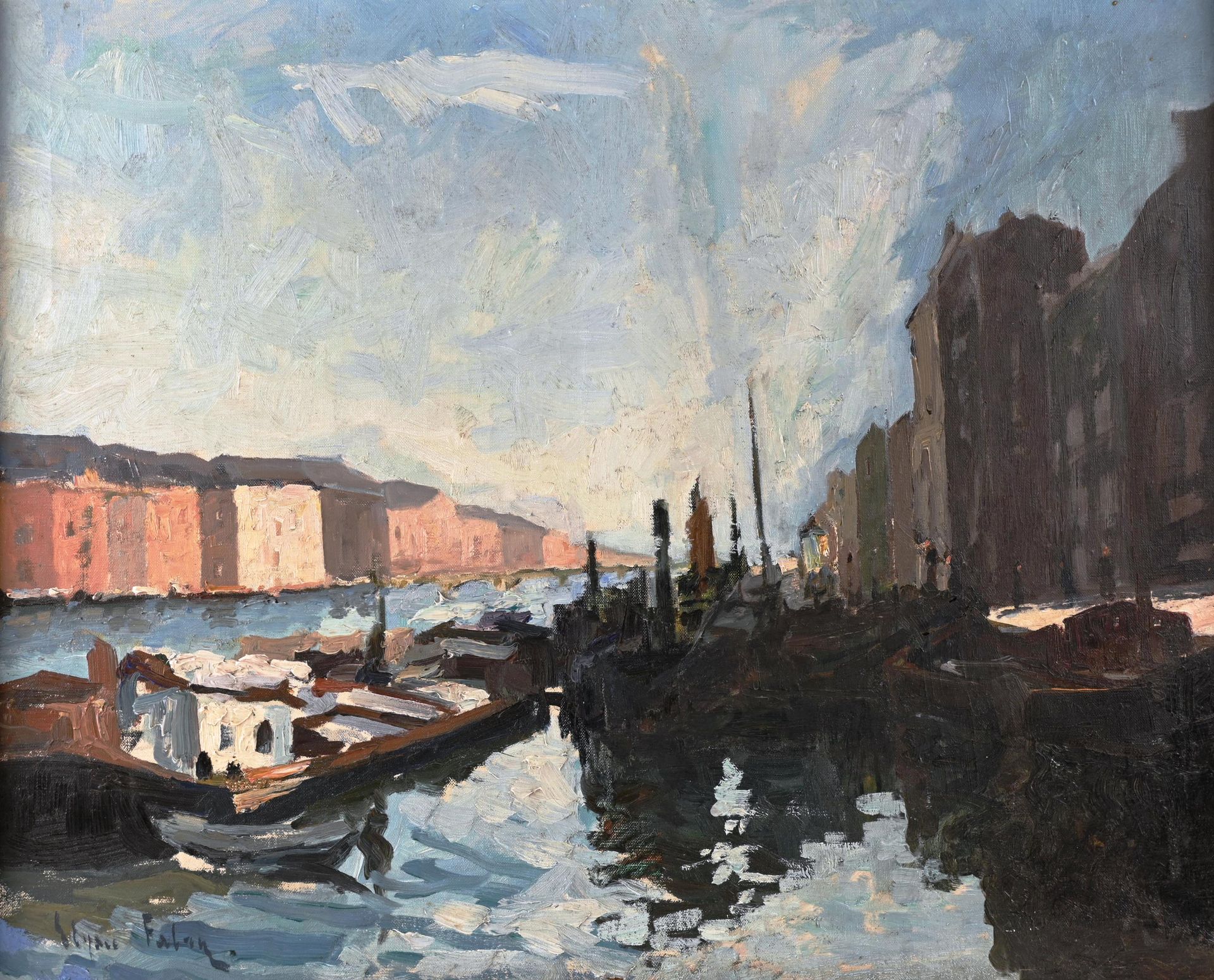 Elysée FABRY (1882-1949) 爱丽舍-法布里(1882-1949)

"威尼斯"。

布面油画，右下角有签名。

尺寸：60厘米 x 72厘&hellip;