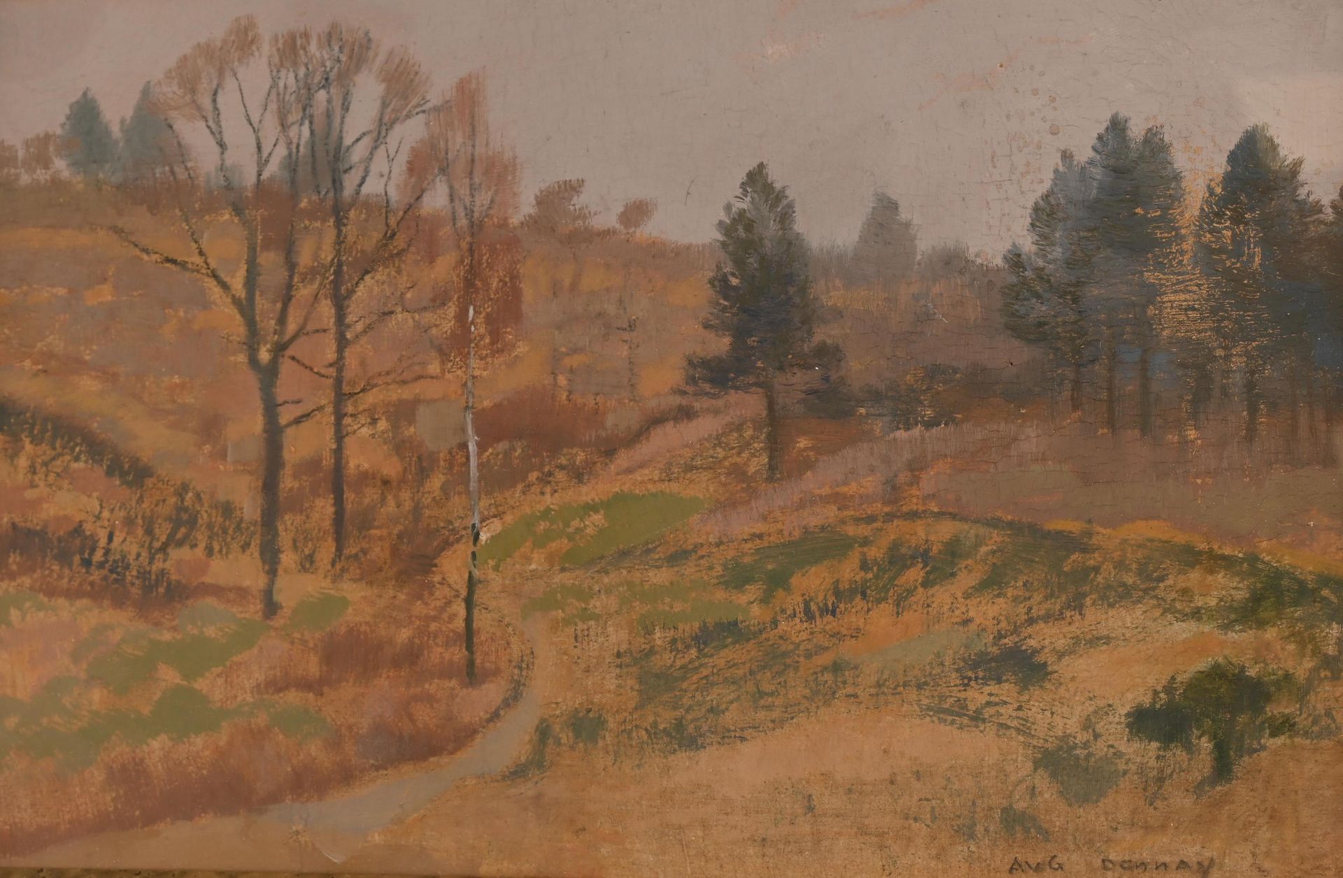 Auguste DONNAY (1862-1921) 奥古斯特-唐纳 (1862-1921)

"景观"。

纸板上的油画，右下方有签名。

尺寸：21,5 c&hellip;
