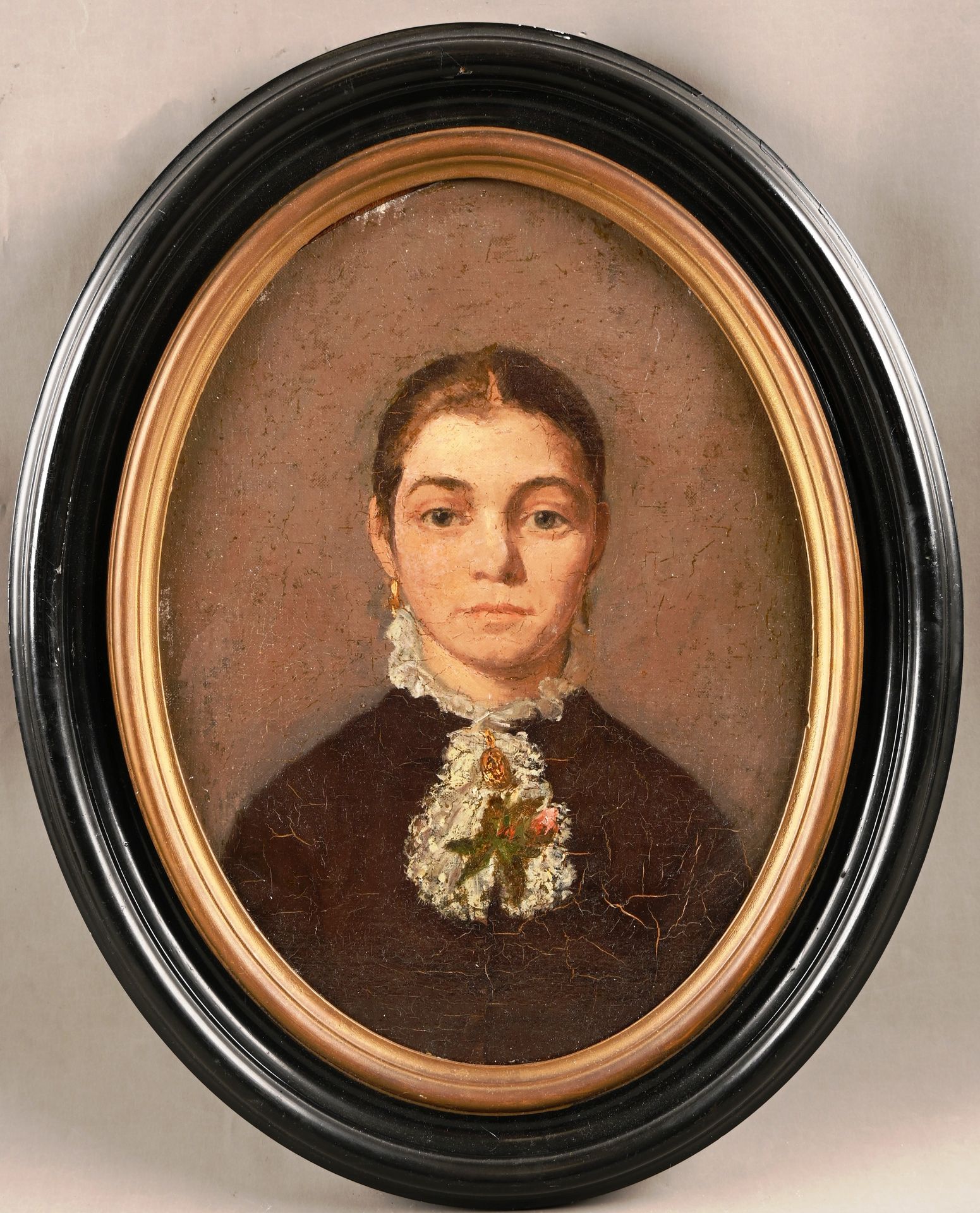 Adolphe CRESPIN (1859-1944) attribué à Adolphe CRESPIN (1859-1944)归于
"他妻子的推定画像
镶&hellip;
