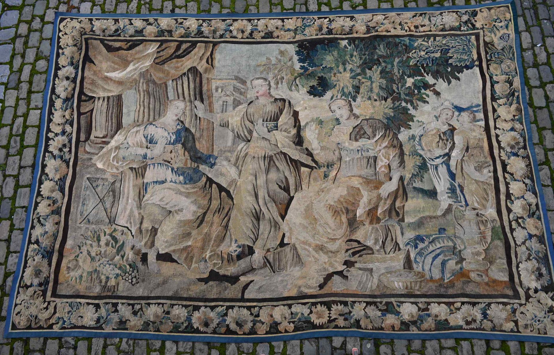 Tapisserie Grande tapisserie (XVII-XVIIIe) figurant des personnages à l'antique &hellip;