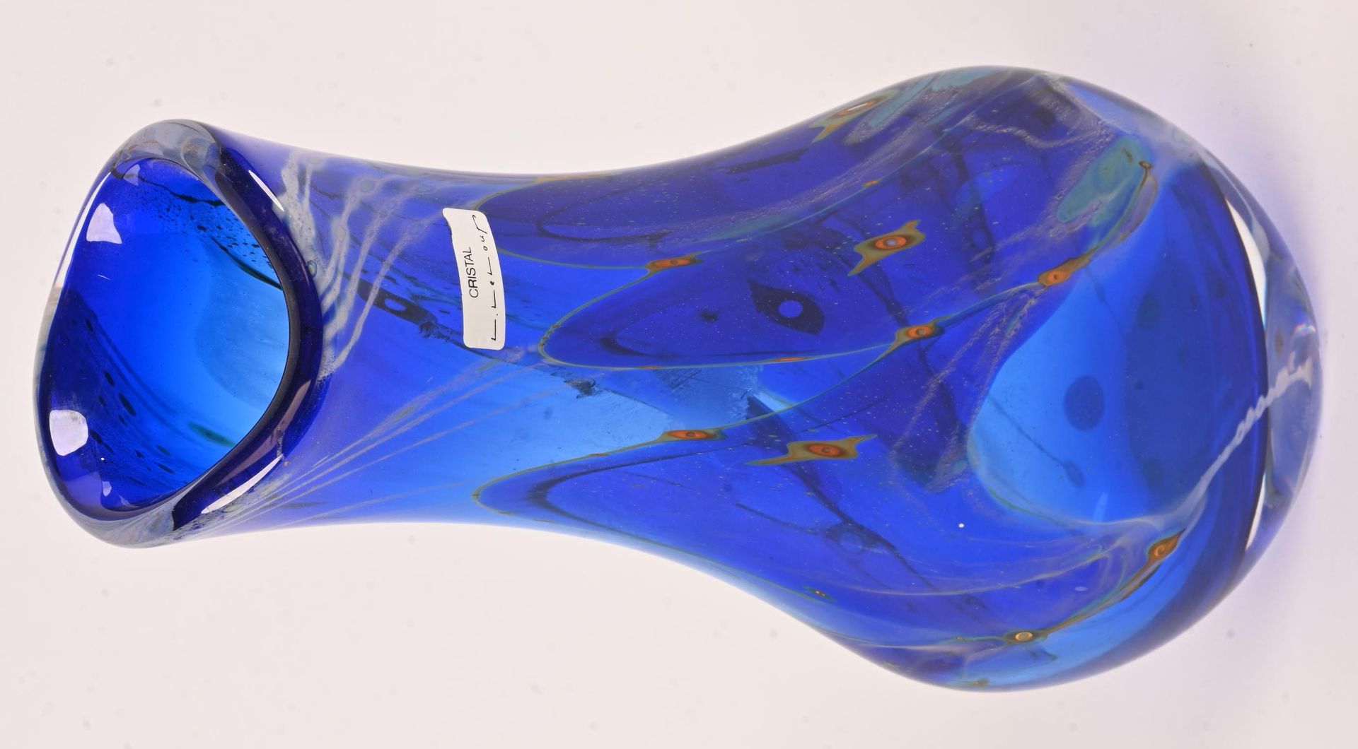 Louis LELOUP Vase bleu Louis LELOUP (1929)
Vase en cristal à dominante bleu et i&hellip;