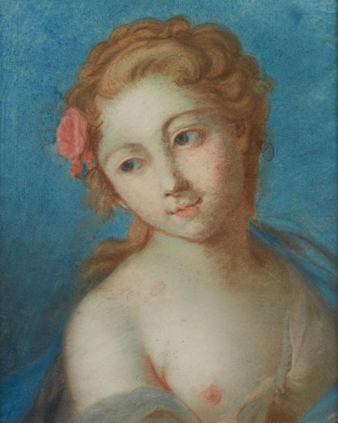 Ecole francaise du début XIXe siècle Portraits de femmes aux seins nus.
Paire de&hellip;