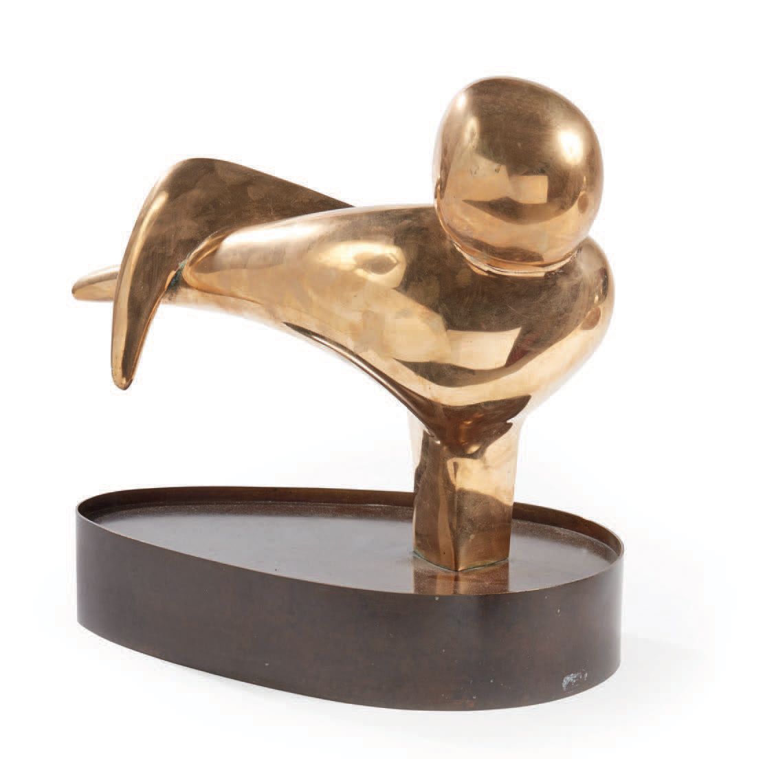 Ecole Moderne Stylized bird
Sculpture in bronze with golden patina
Signed Y.Bala&hellip;