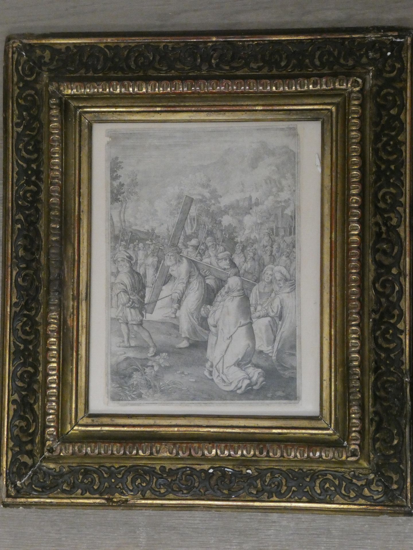 Null Nicolaes DE BRUYN(1571-1656),据。

十字架之路

蚀刻版画，中间有NB字样，日期为1618年。

20x14cm (边角&hellip;