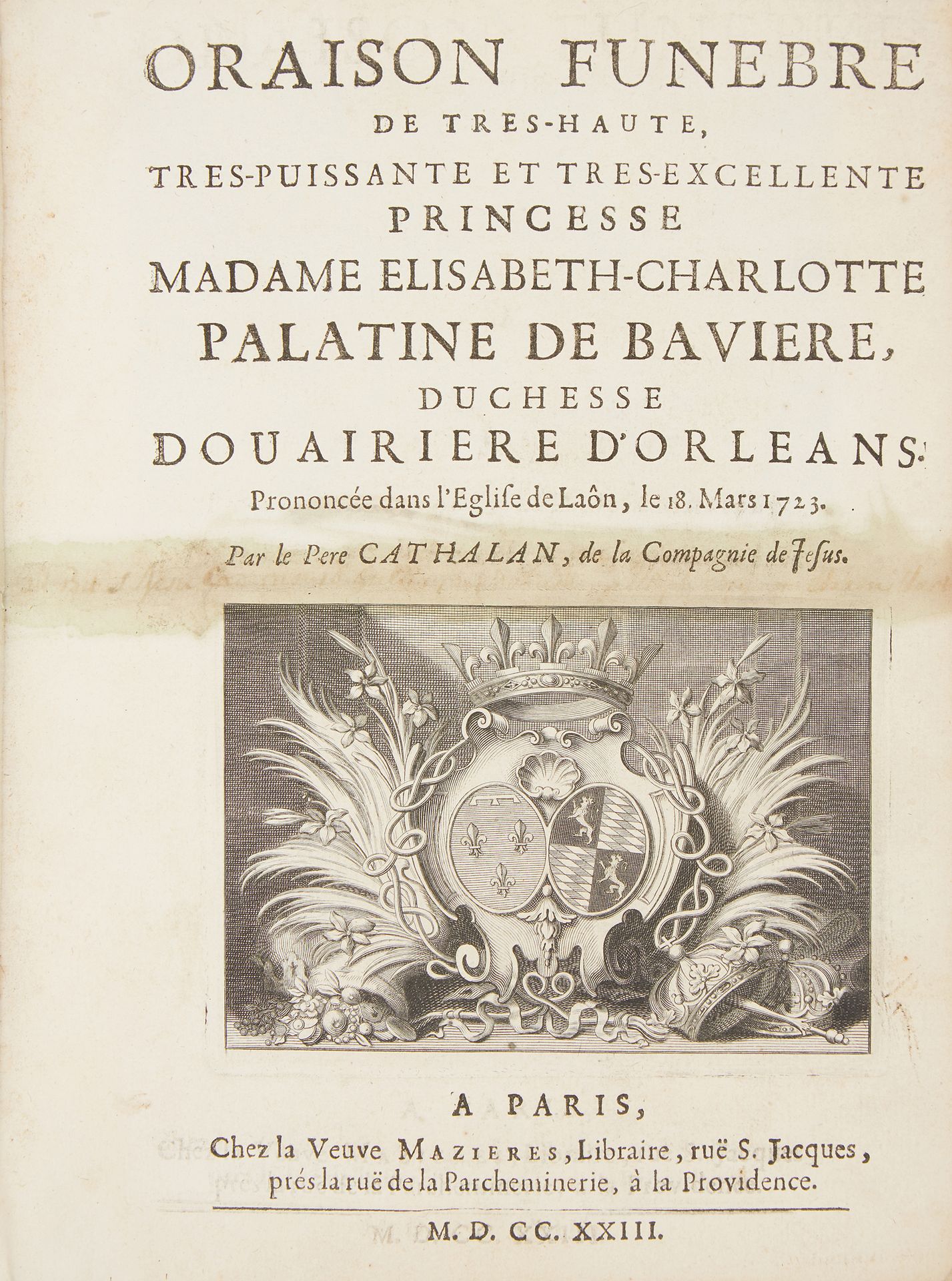 Null Colección de seis oraciones fúnebres del siglo XVIII. 1 vol. En 4. Ternero &hellip;